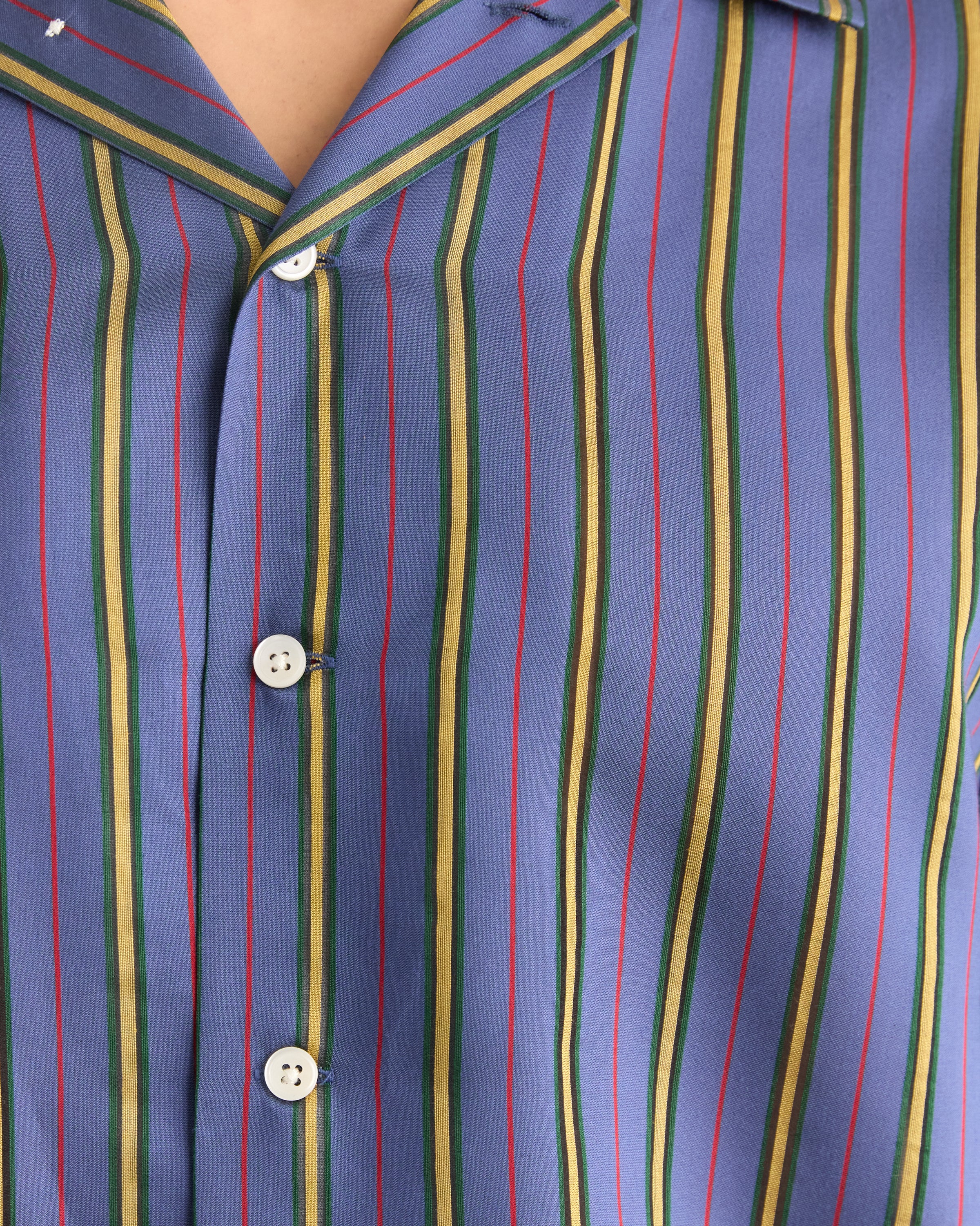 Alumni Stripe Long Sleeve Shirt- Blue - Image 2