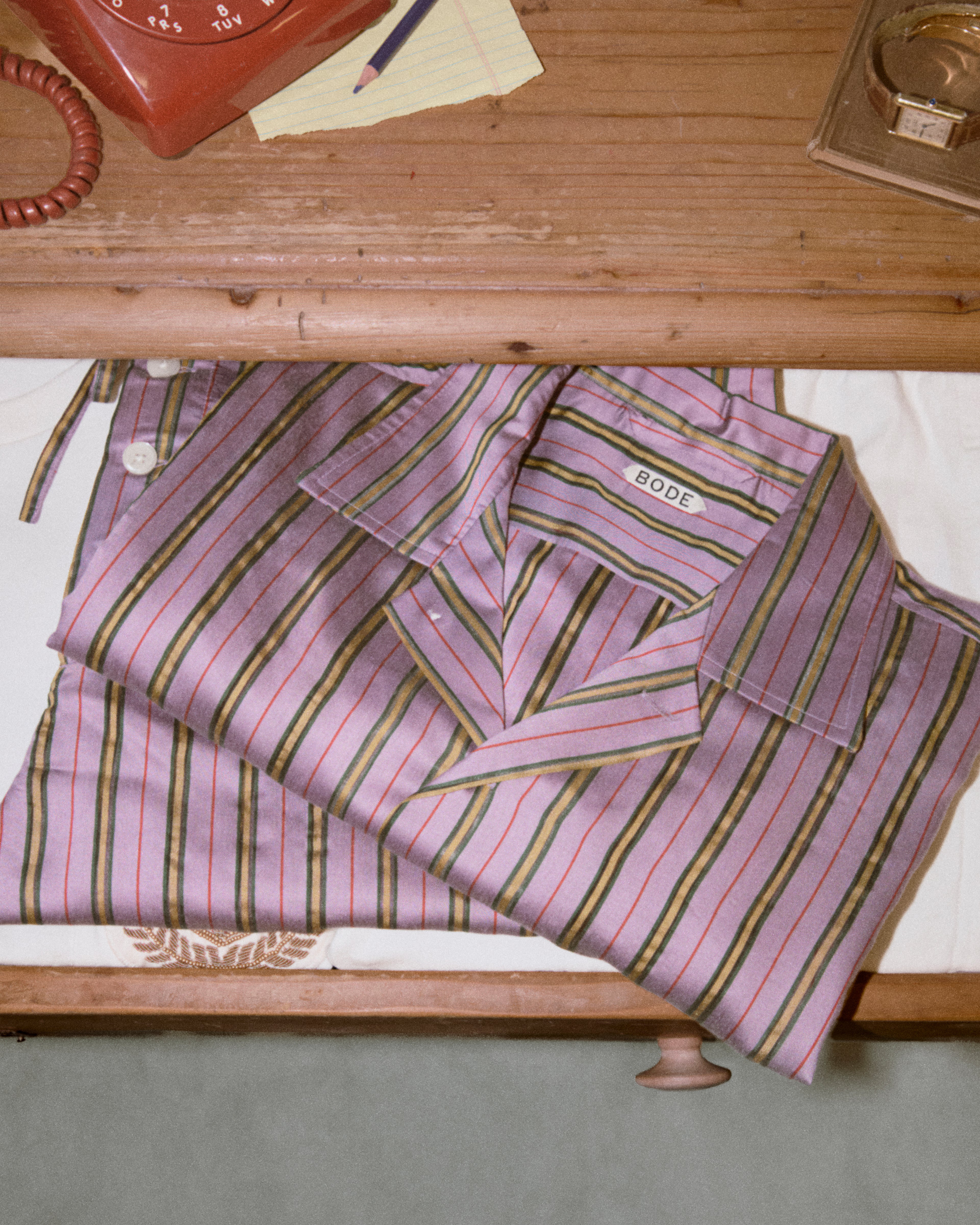 Alumni Stripe Long Sleeve Shirt - Purple - Image 4
