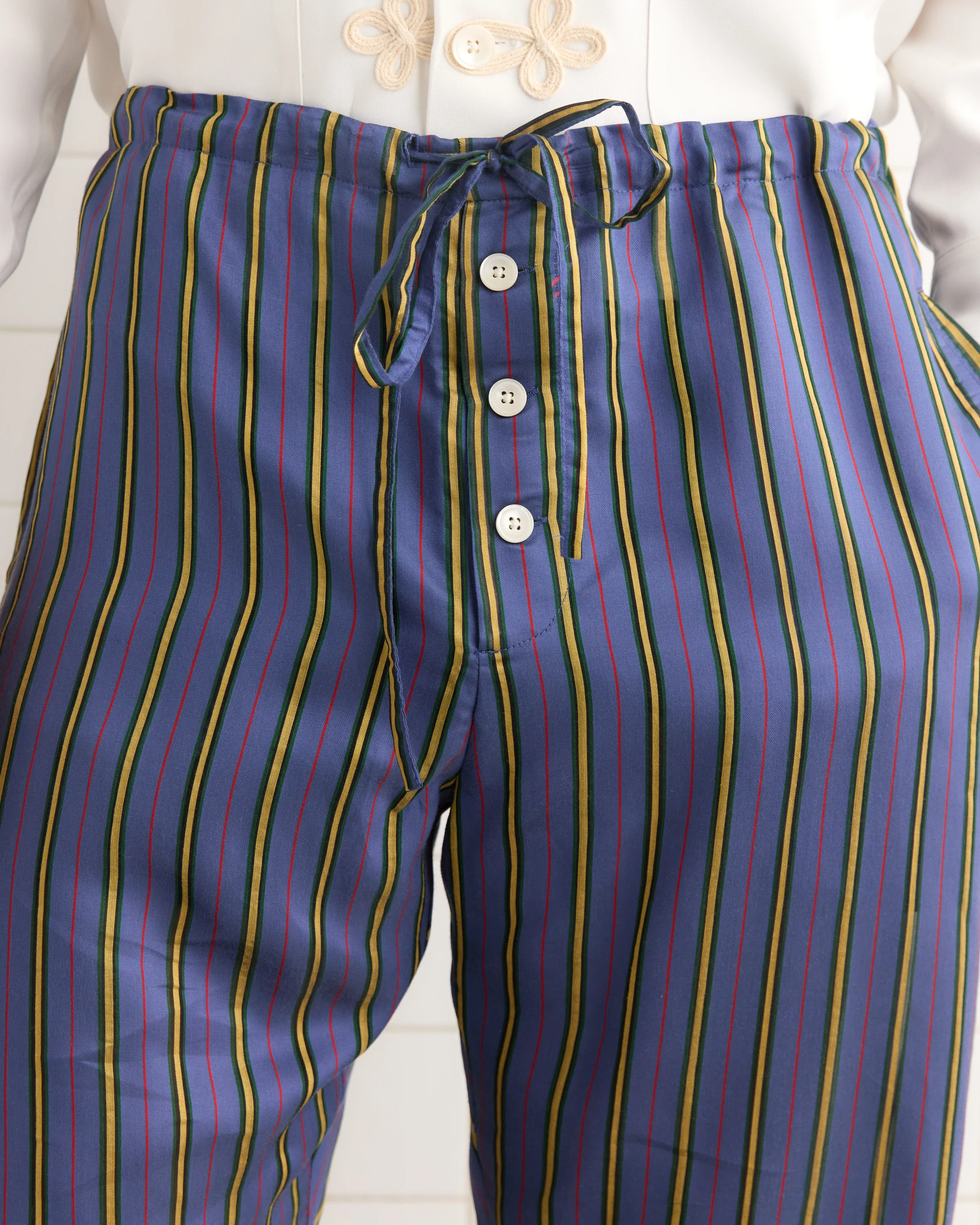Alumni Stripe Pajama Pants- Blue