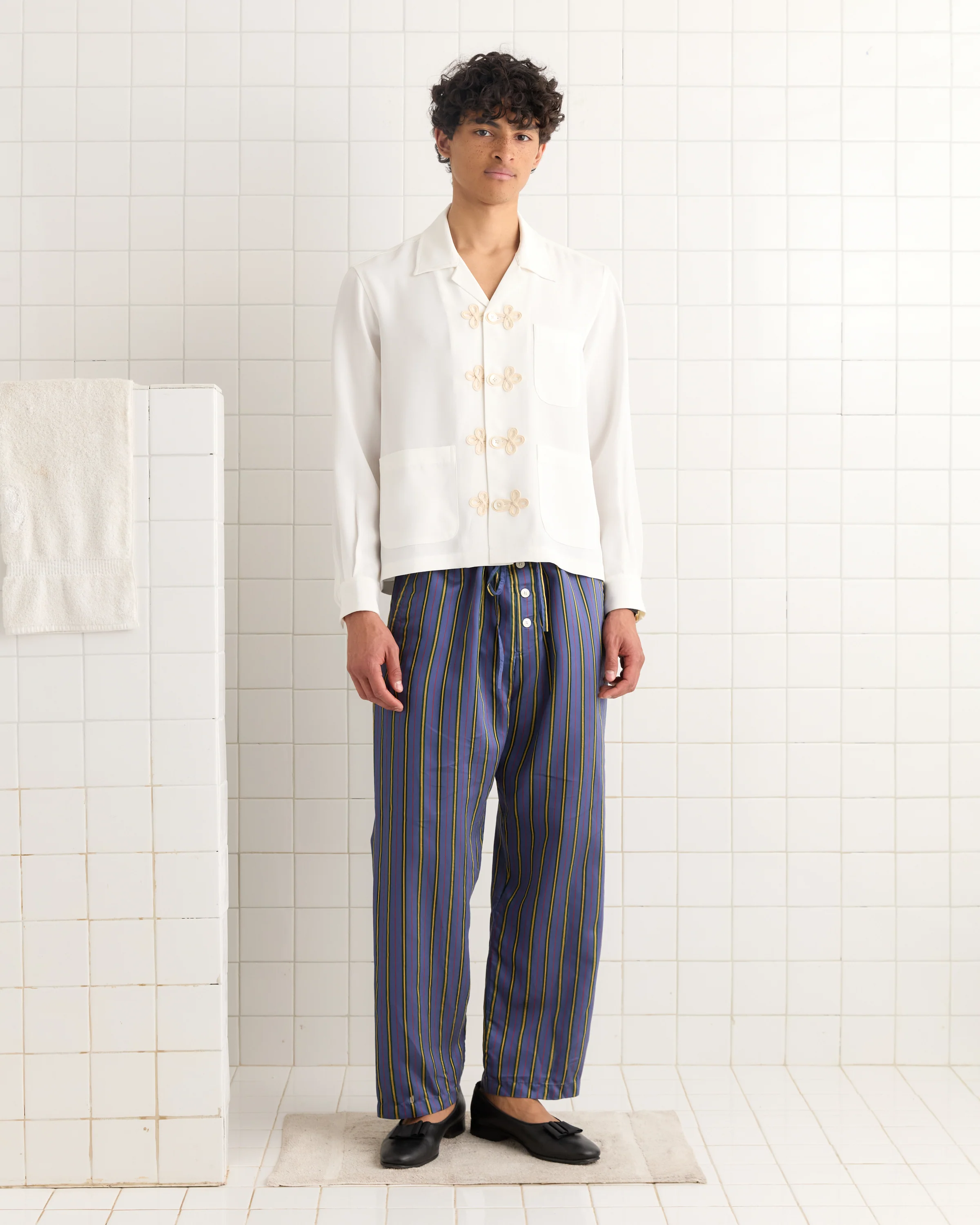 Alumni Stripe Pajama Pants- Blue - Image 2