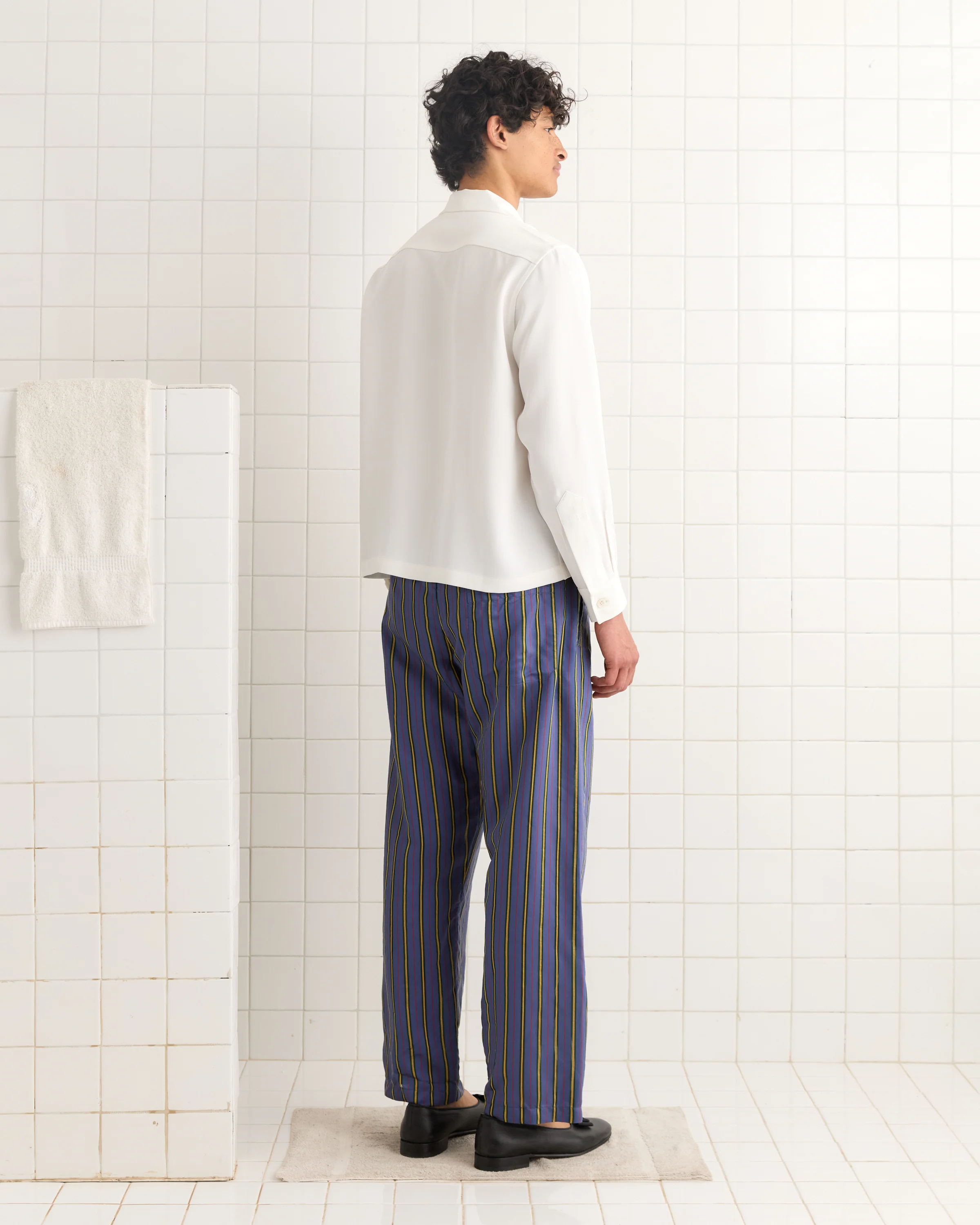 Alumni Stripe Pajama Pants- Blue - Image 3