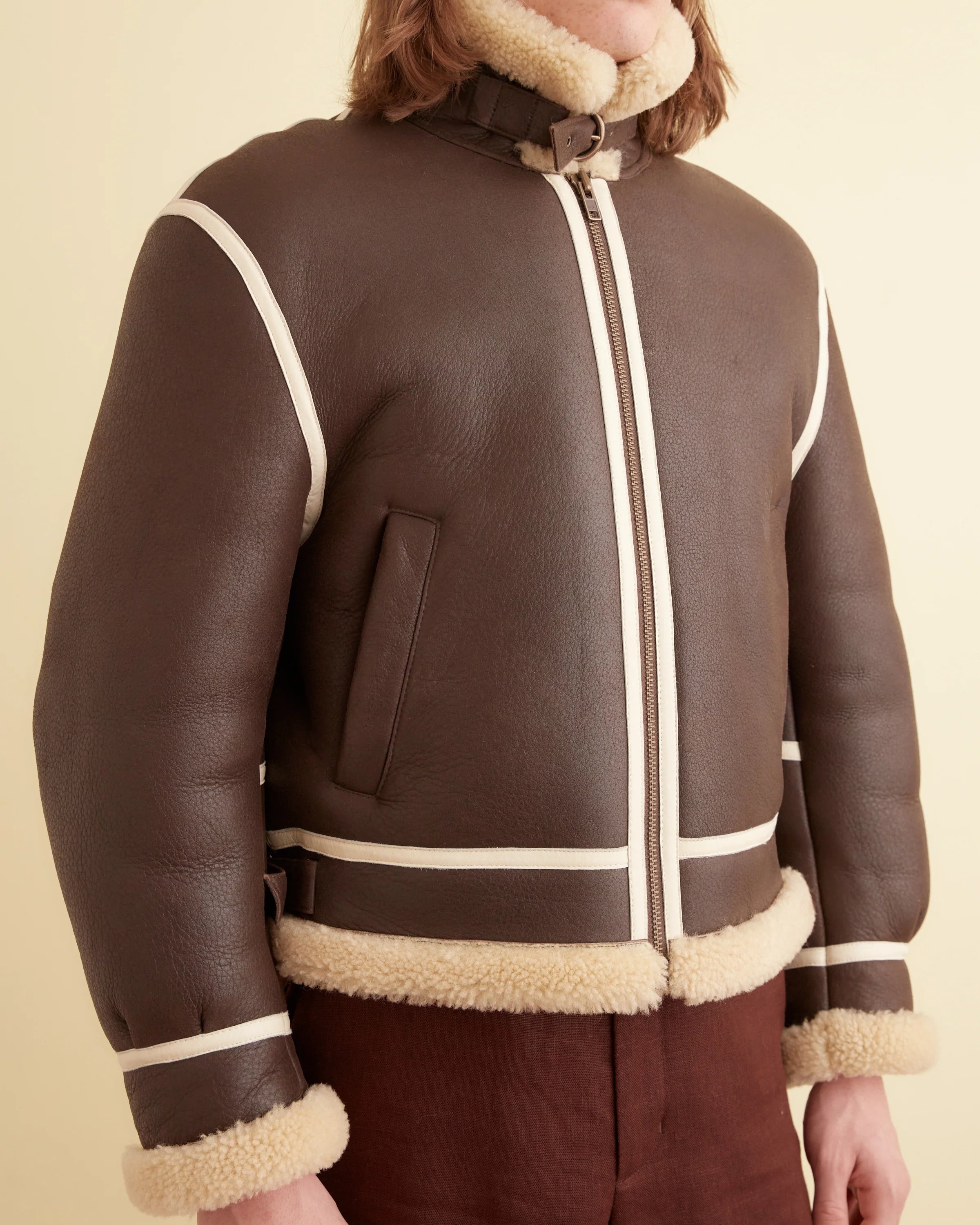 Aviator Shearling Jacket - Image 2