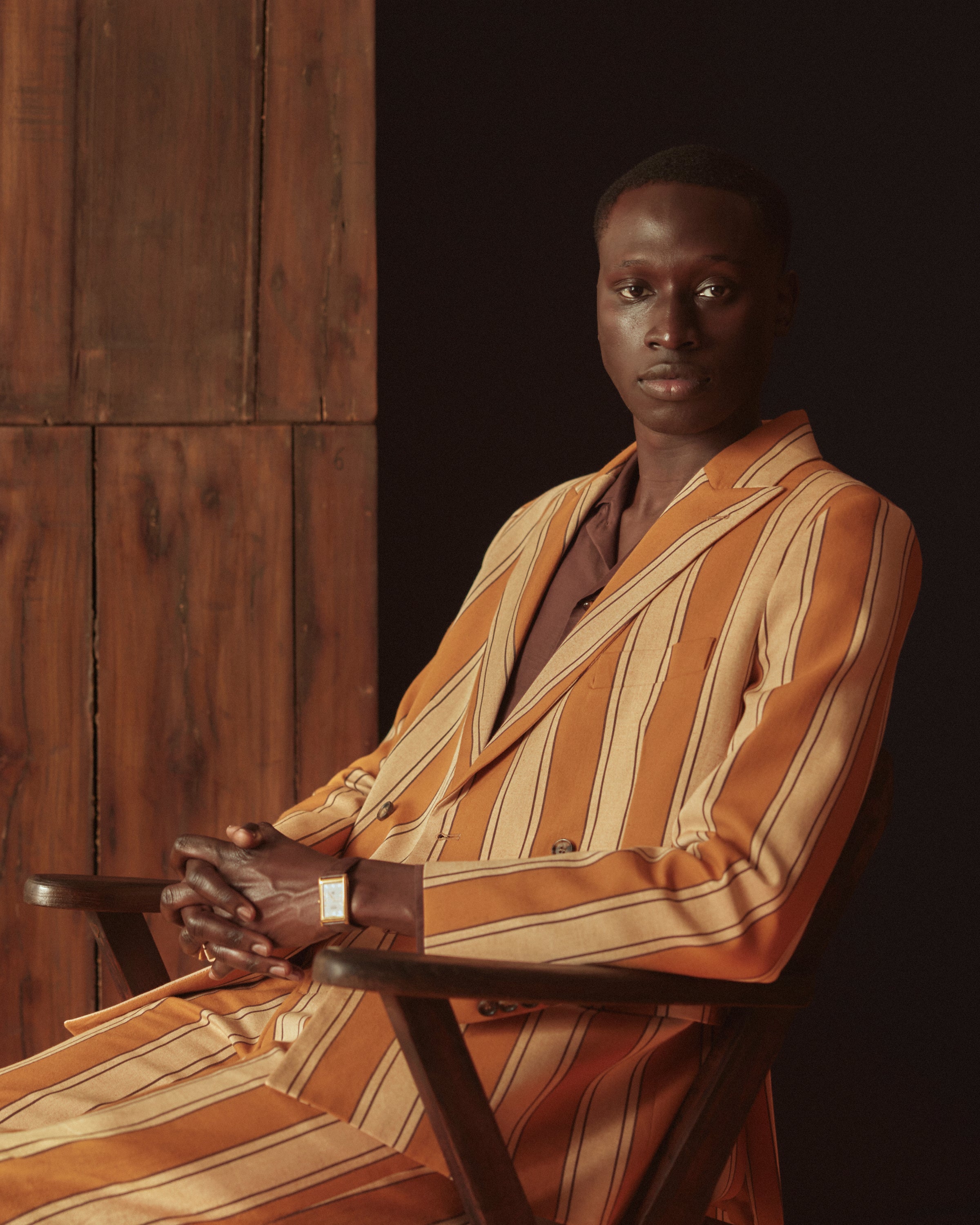 Awning Stripe Double-Breasted Suit Jacket - Image 4