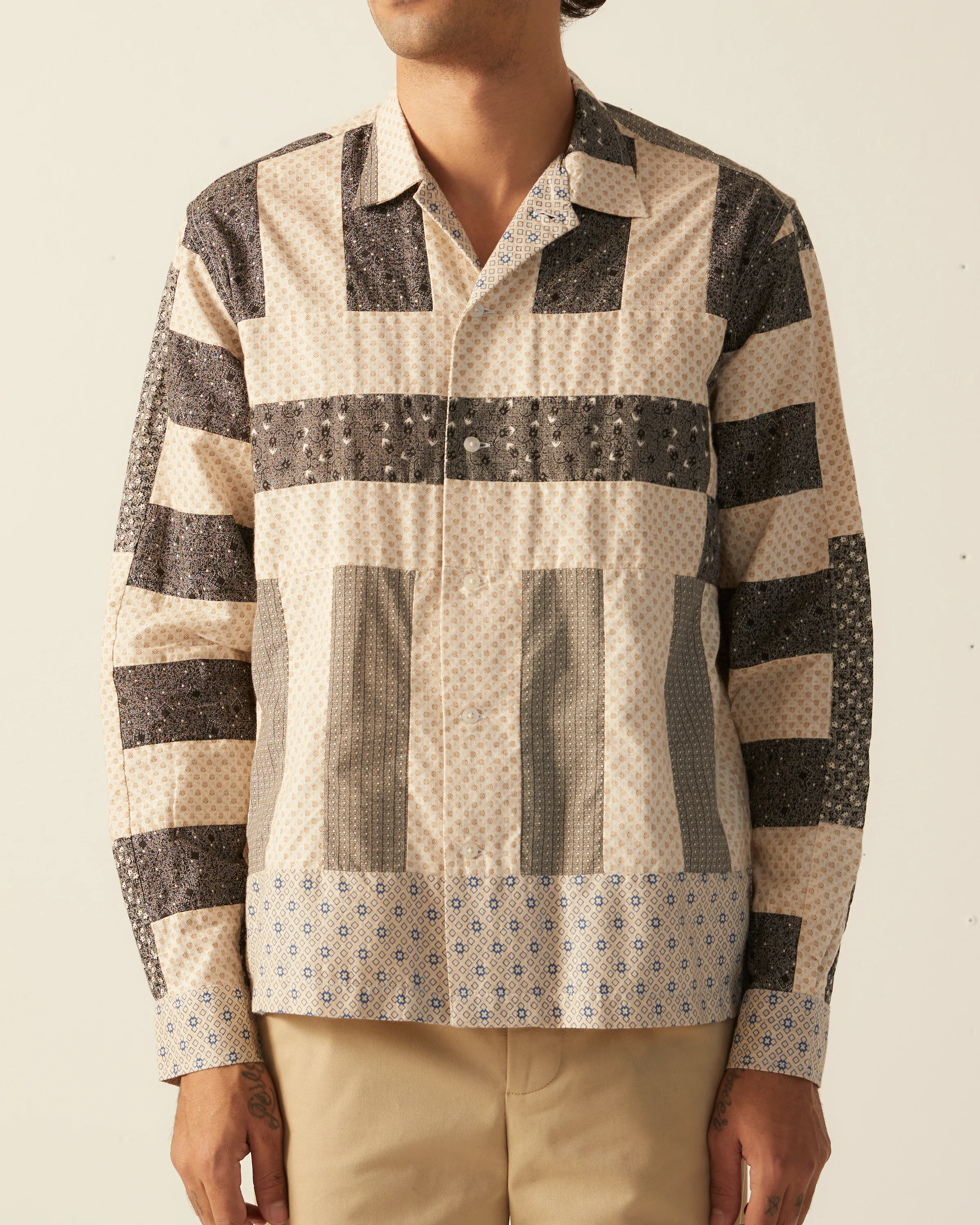 Bar Quilt Long Sleeve Shirt - Image 2