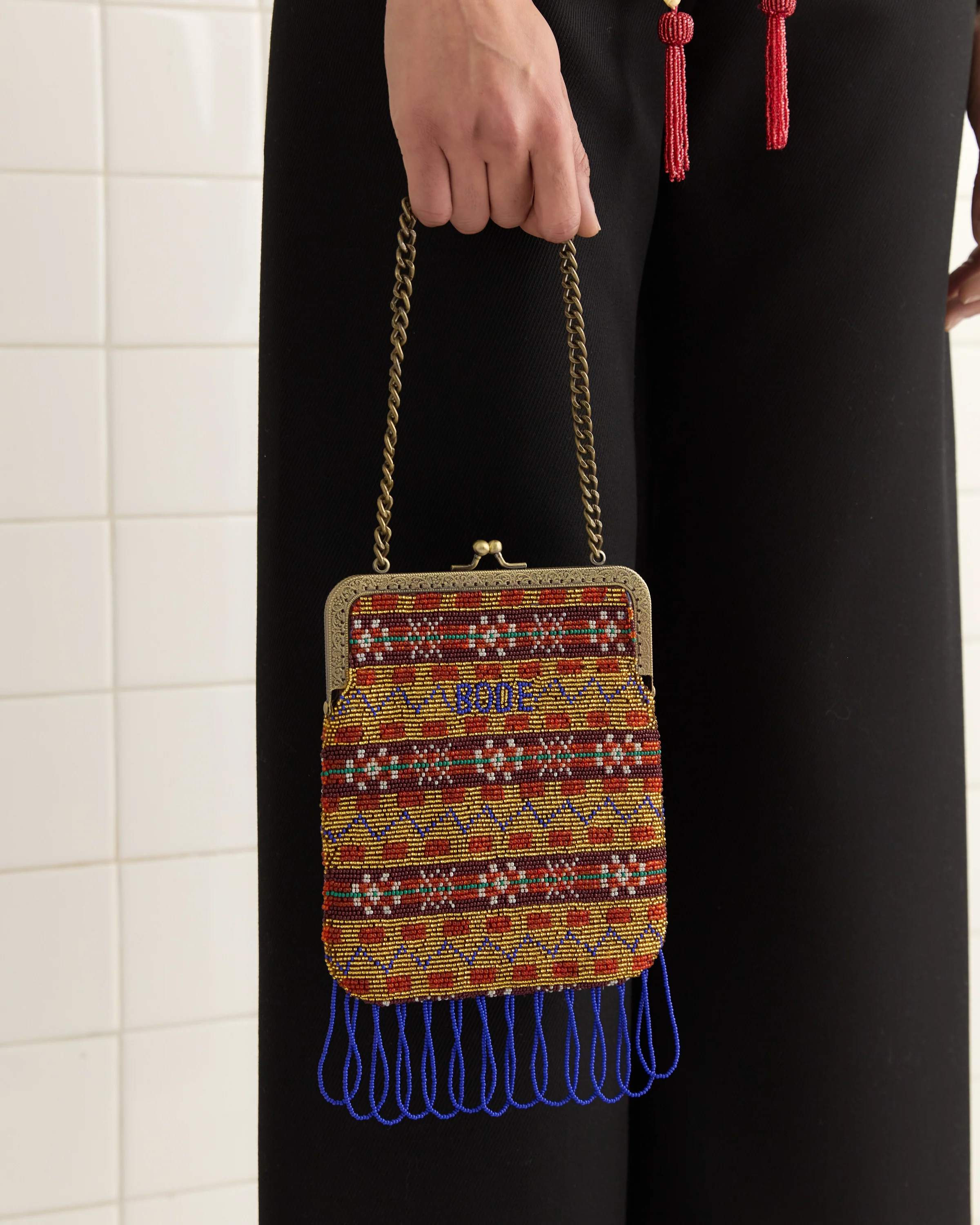 Beaded Bracken Frame Bag - Image 4