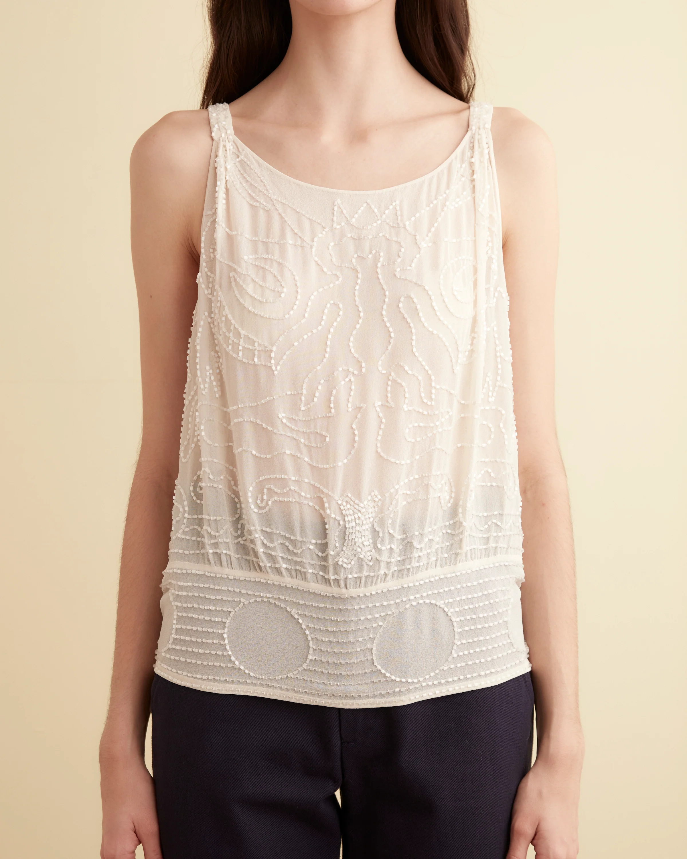 Beaded Myrtle Shirt - Cream - Image 2