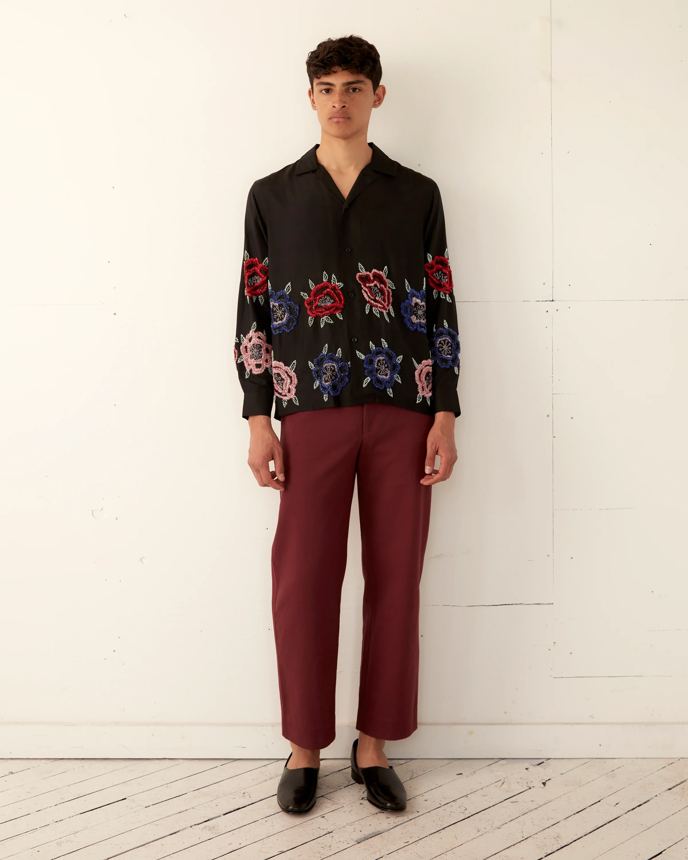 Beaded Poppy Long Sleeve Shirt - Image 2