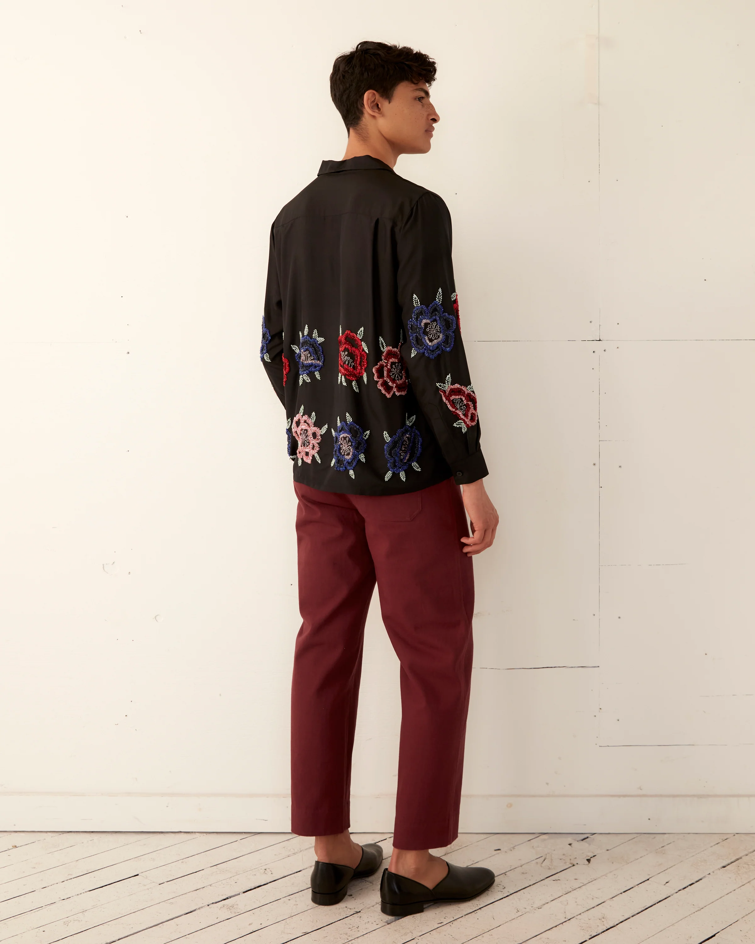 Beaded Poppy Long Sleeve Shirt - Image 4