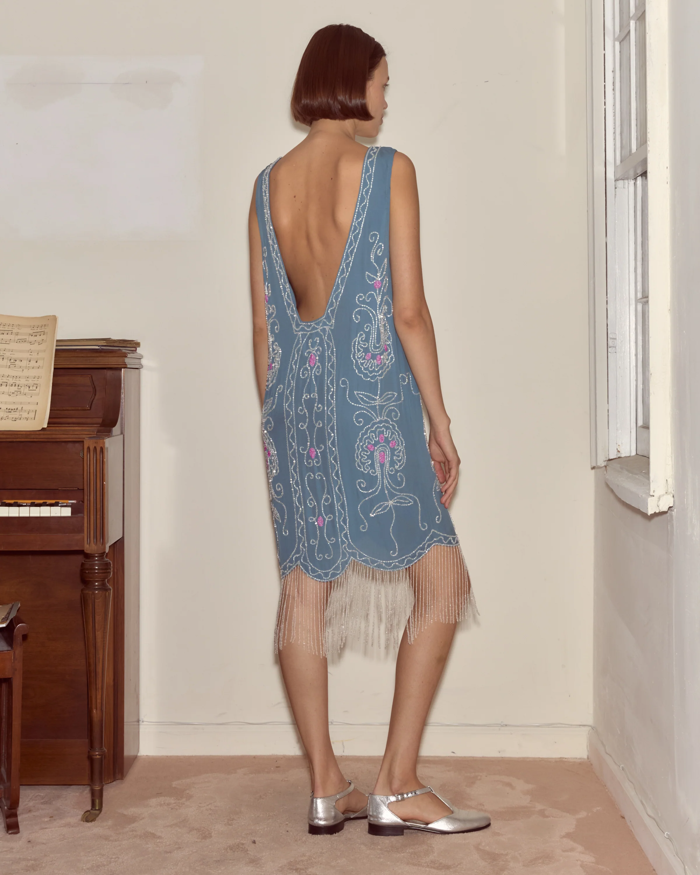 Beaded Sea Flower Dress - Image 4