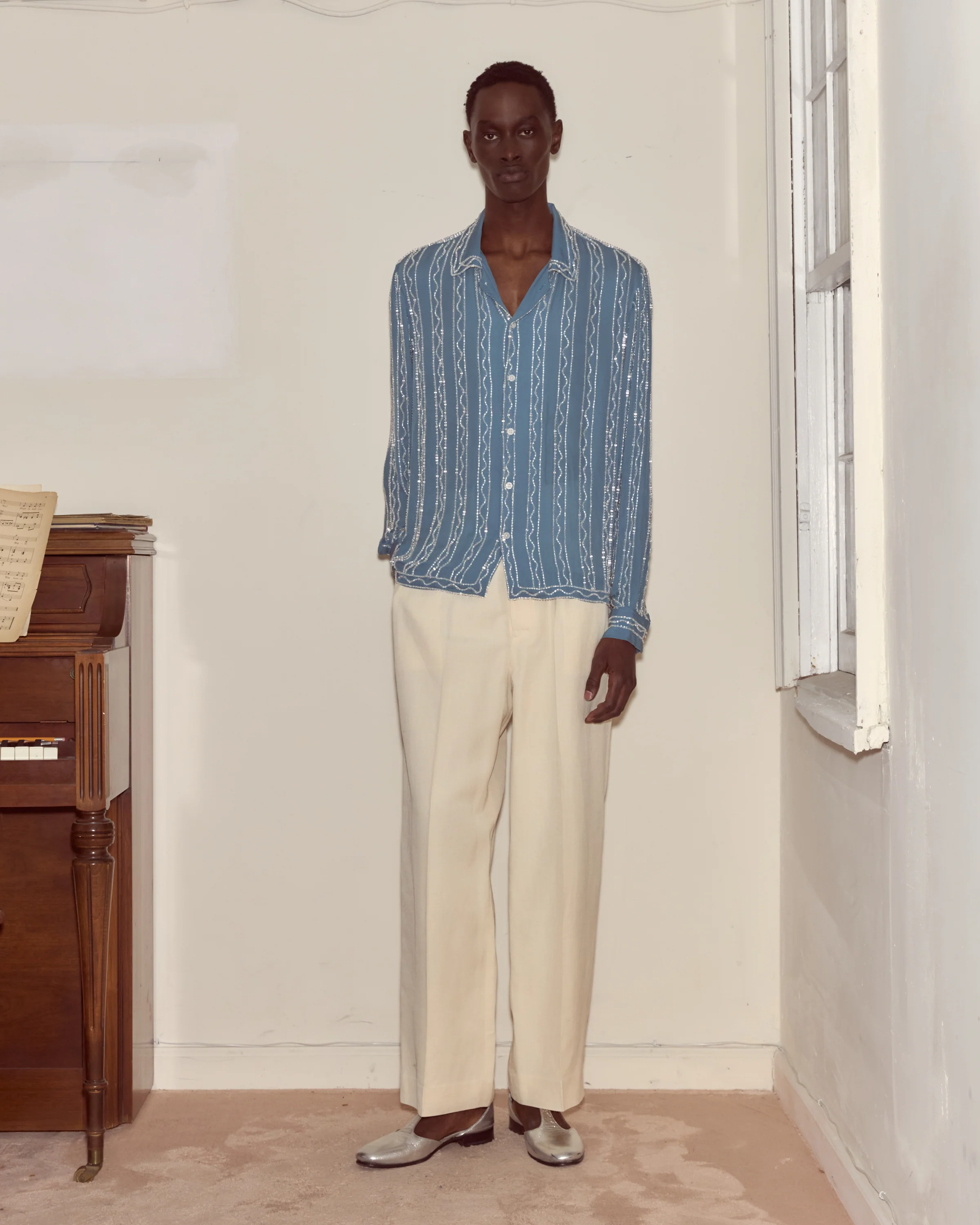 Beaded Sea Stripe Shirt - Image 2