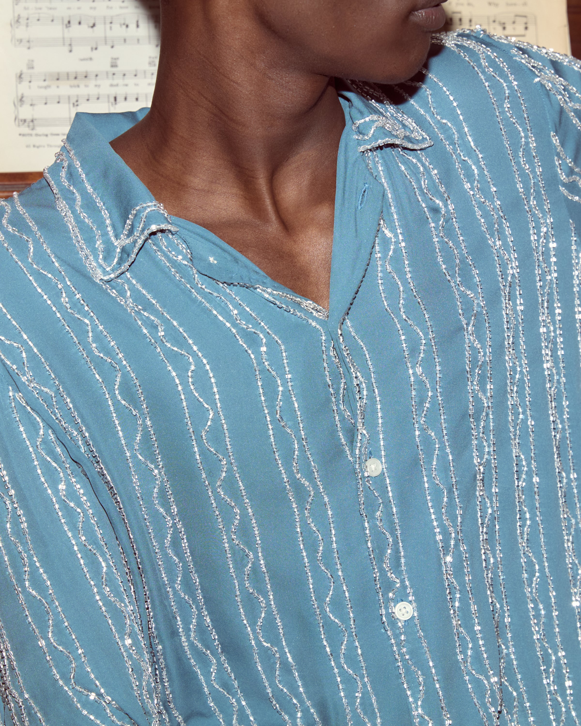 Beaded Sea Stripe Shirt - Image 3