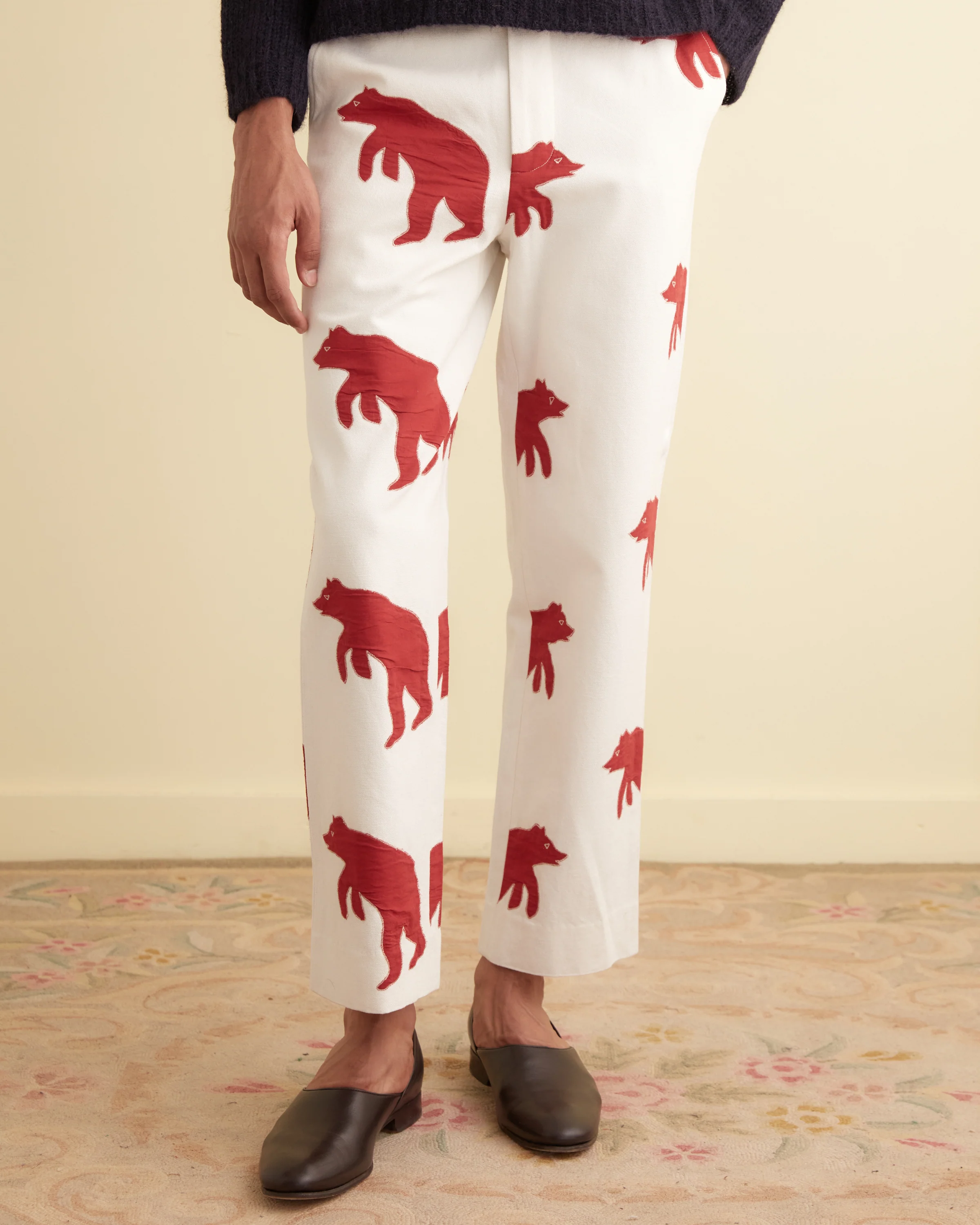 Bear Appliqué Trousers - Image 2