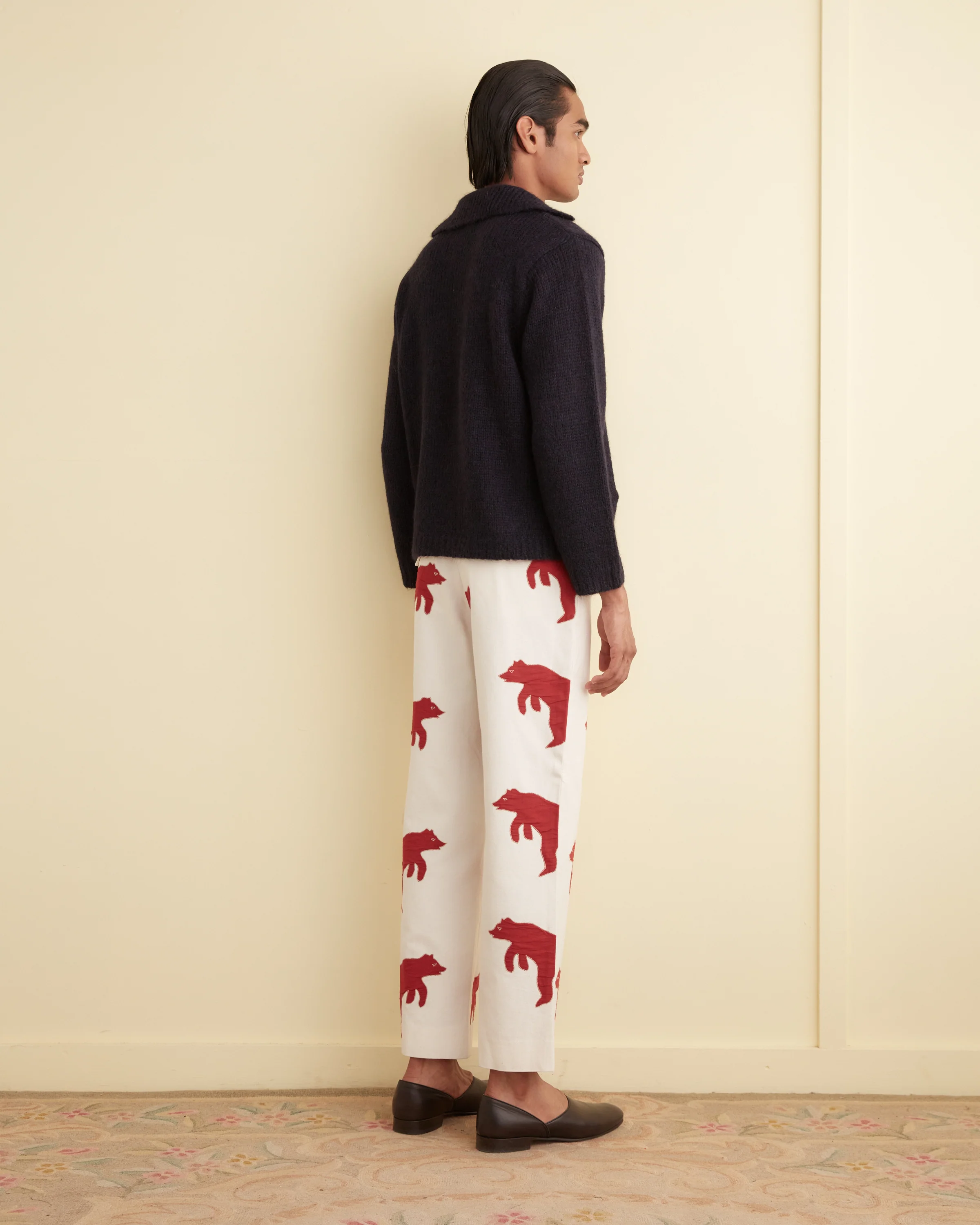 Bear Appliqué Trousers - Image 3