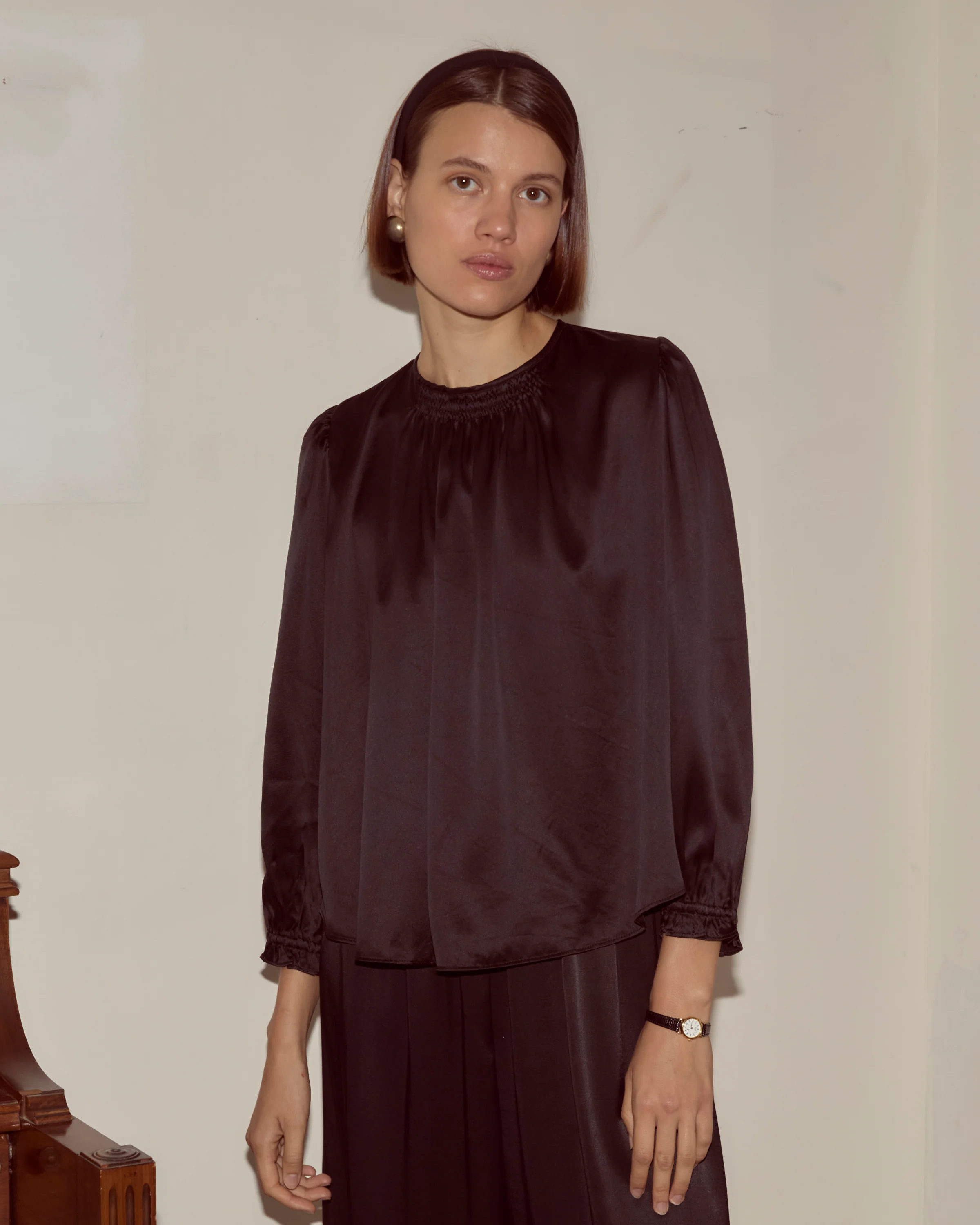 Belle Blouse - Black - Image 2