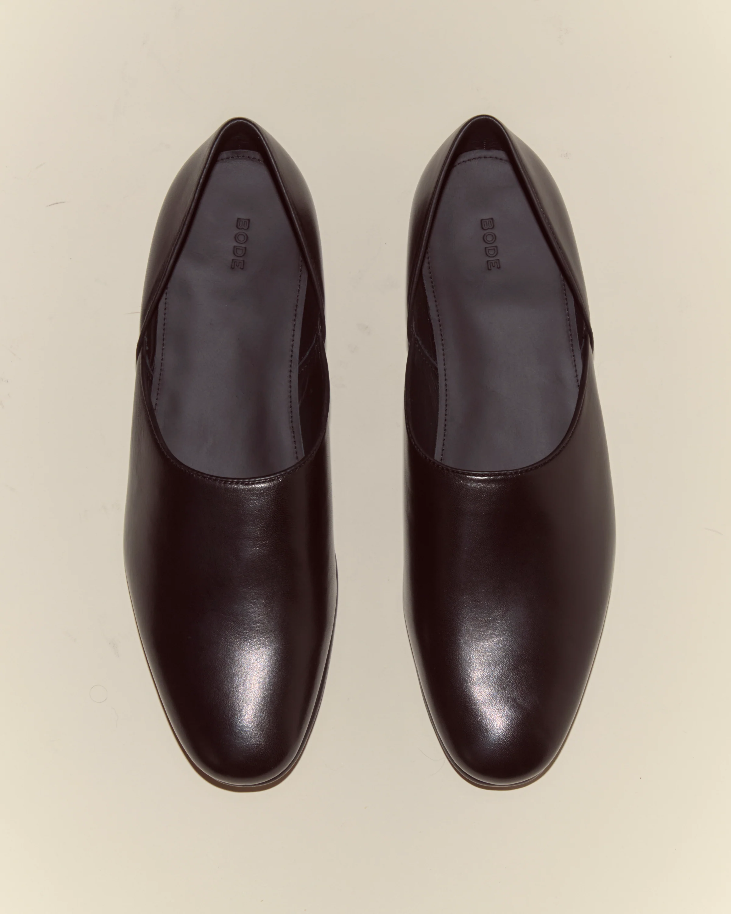 Leather House Shoes - Black
