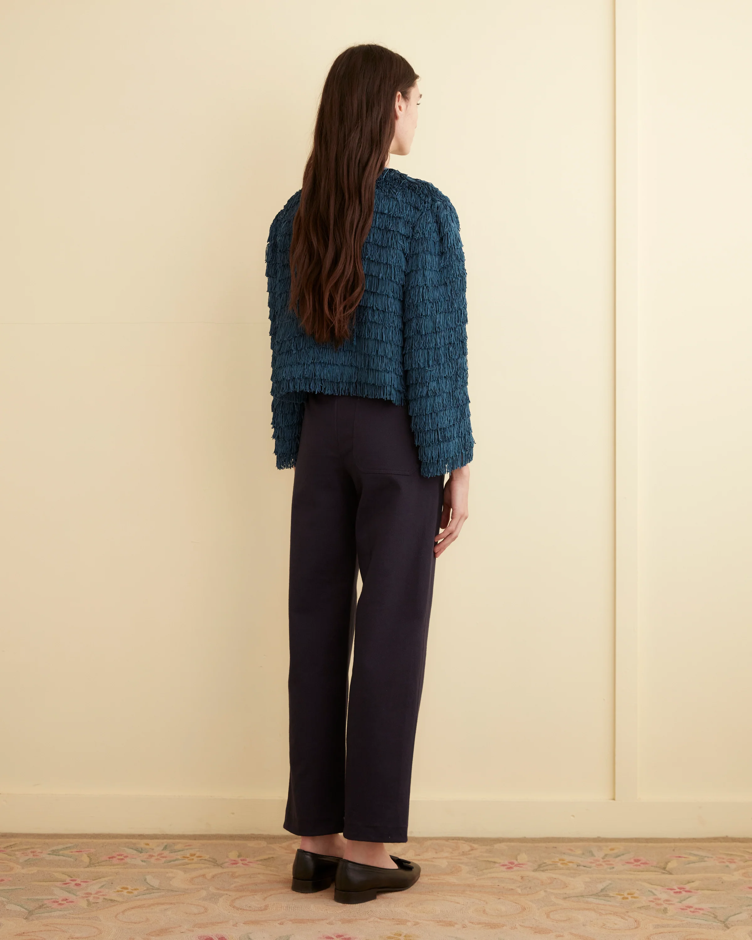 Bombard Fringe Long Sleeve Top - Petrol - Image 3