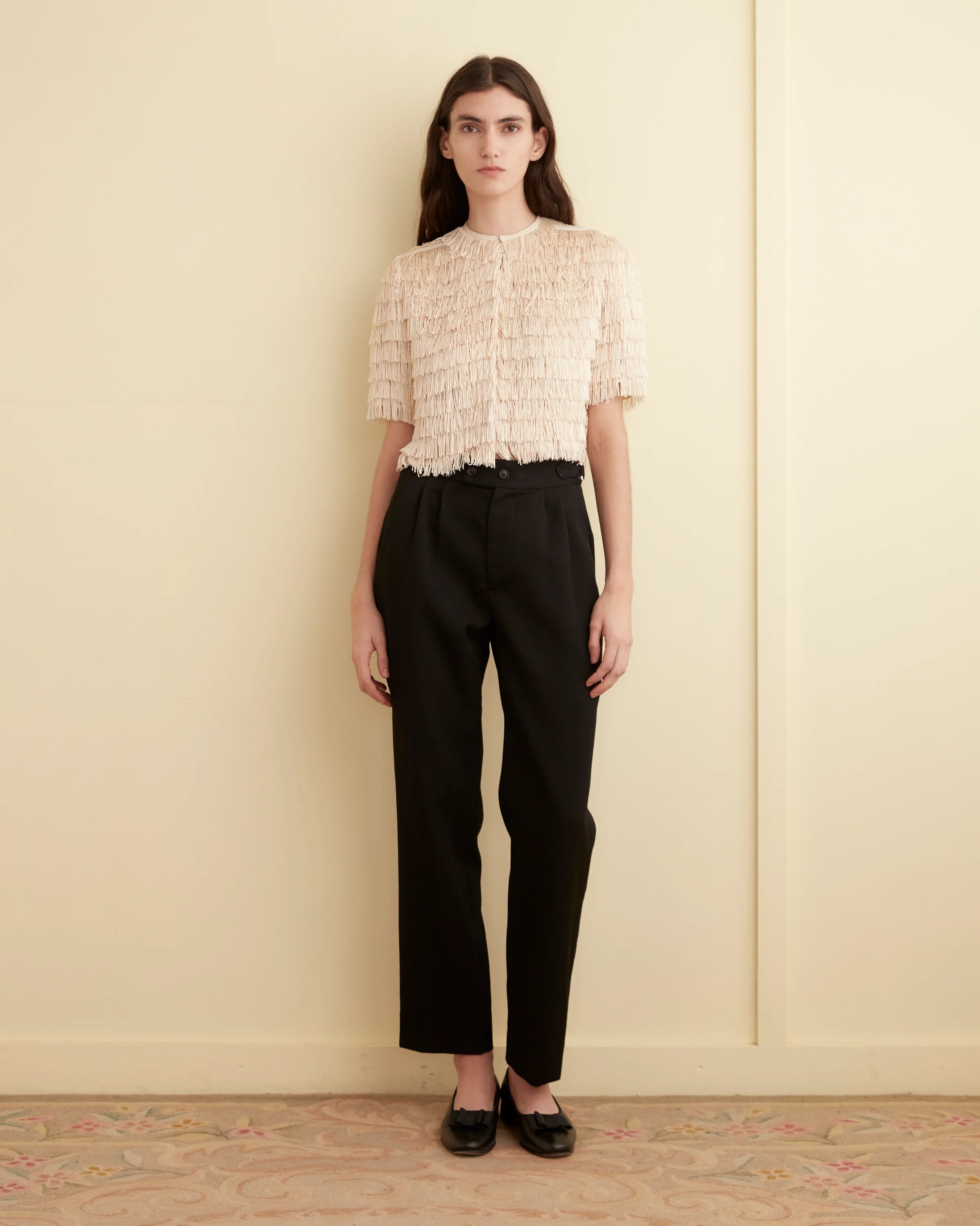 Bombard Fringe Top - Cream