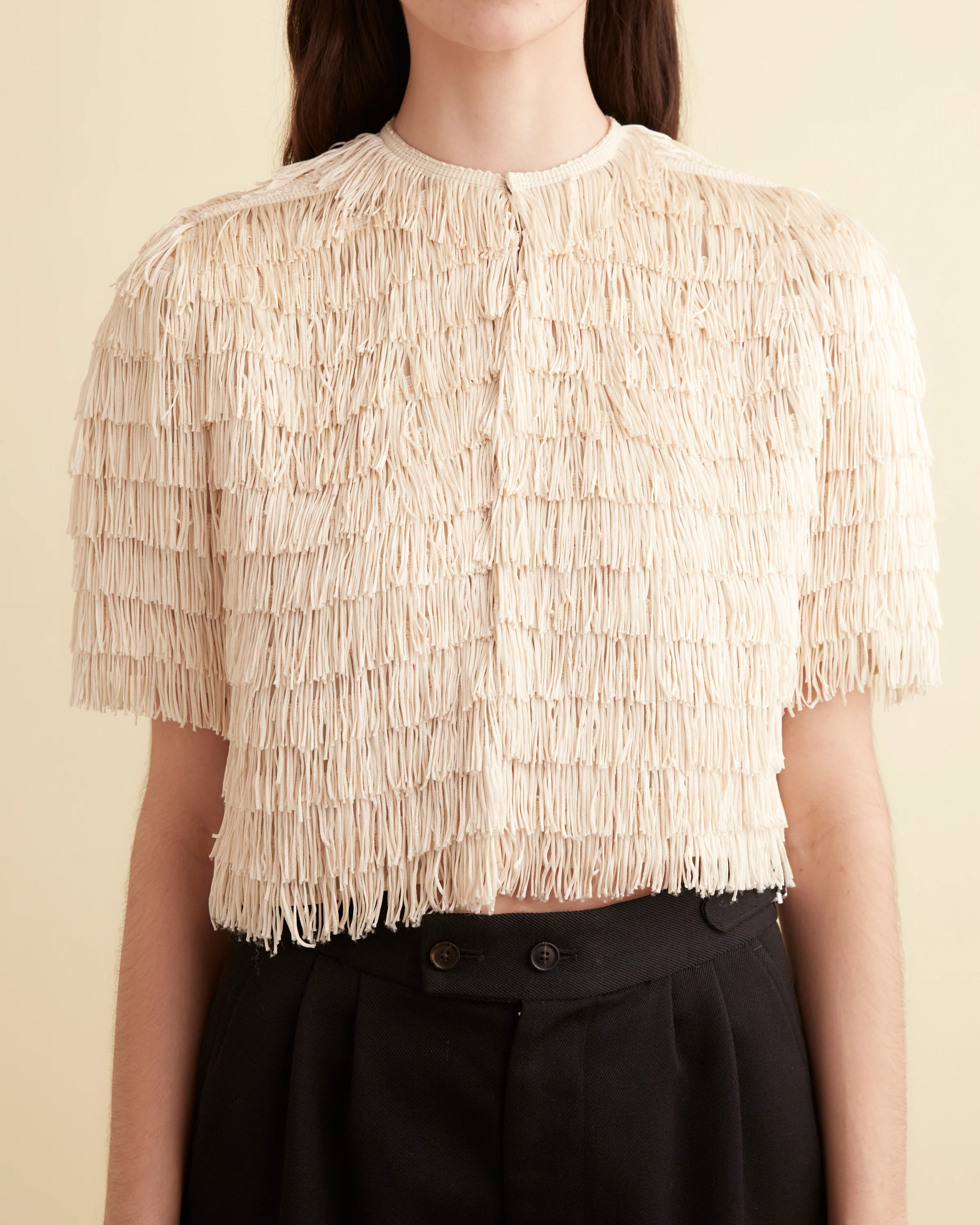 Bombard Fringe Top - Cream - Image 2