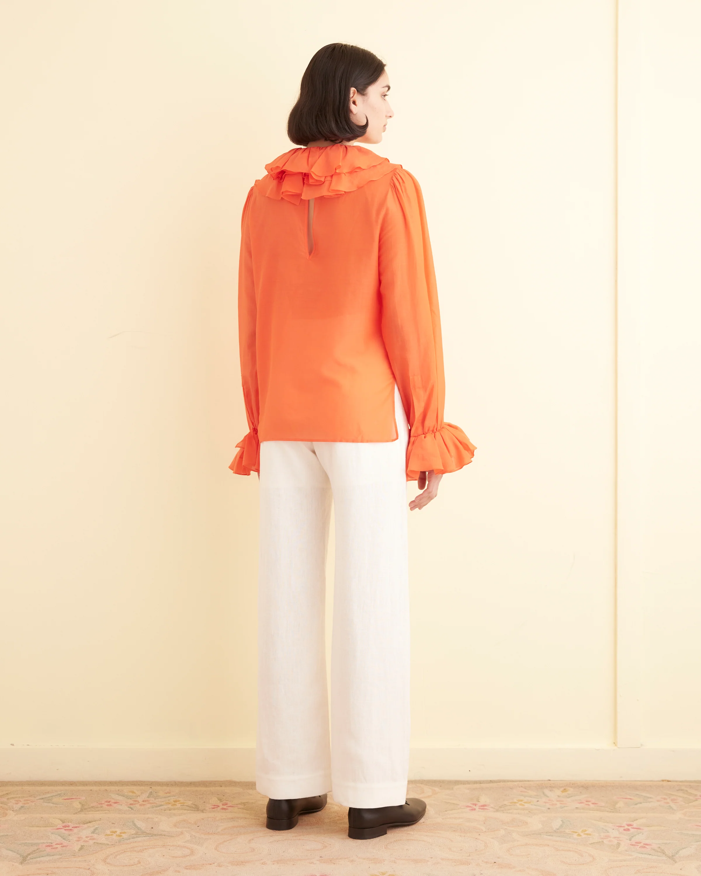 Boo Ruffle Blouse - Orange - Image 3