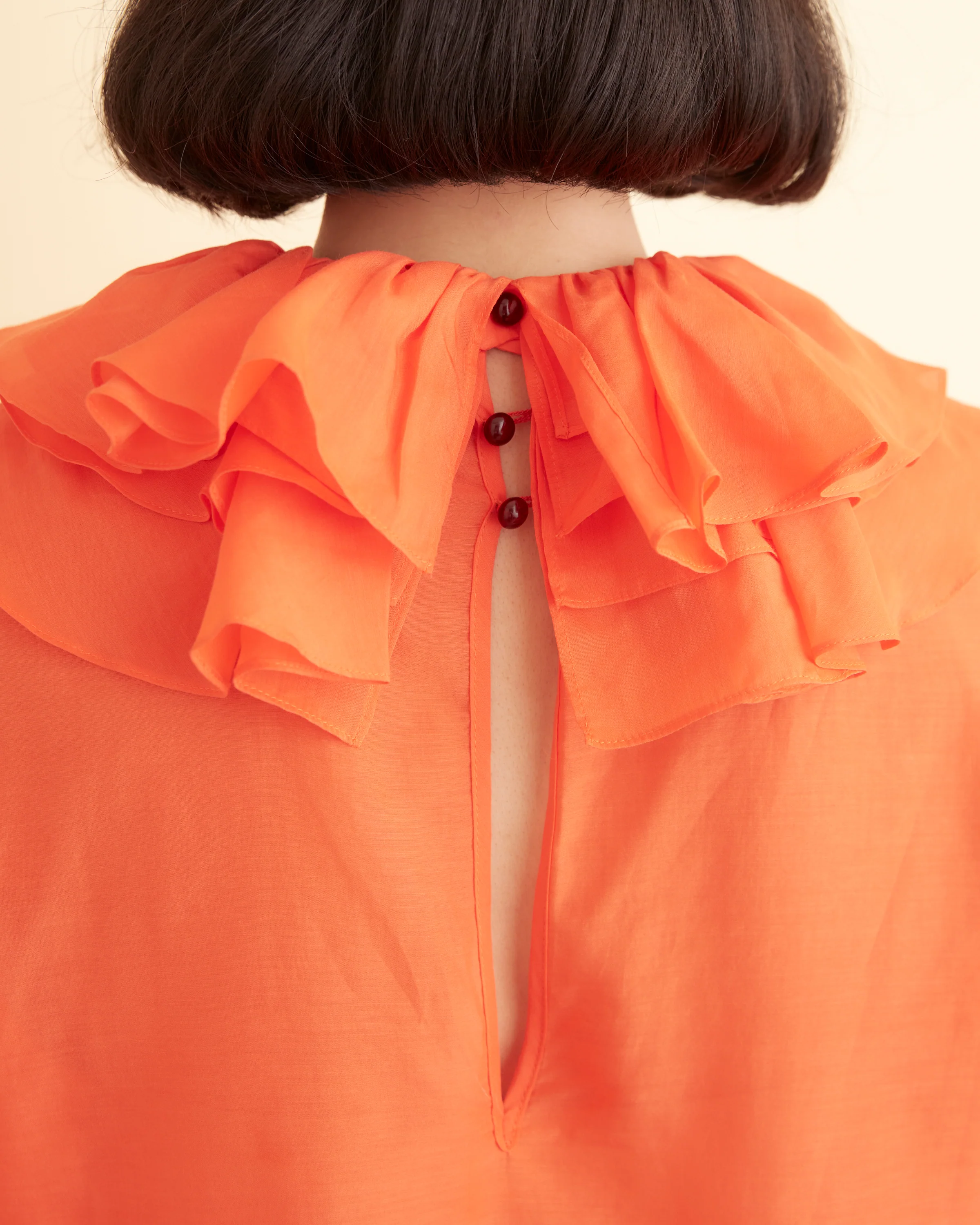 Boo Ruffle Blouse - Orange - Image 4
