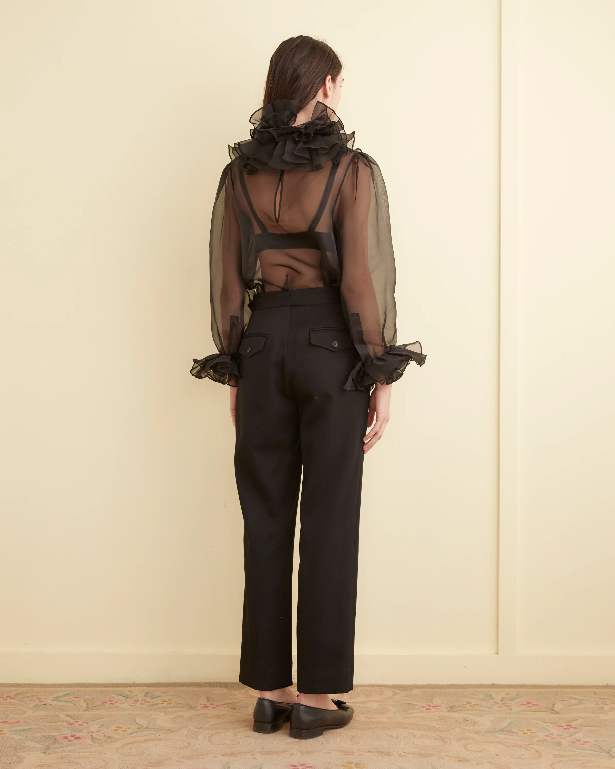 Boo Ruffle Top - Black - Image 3