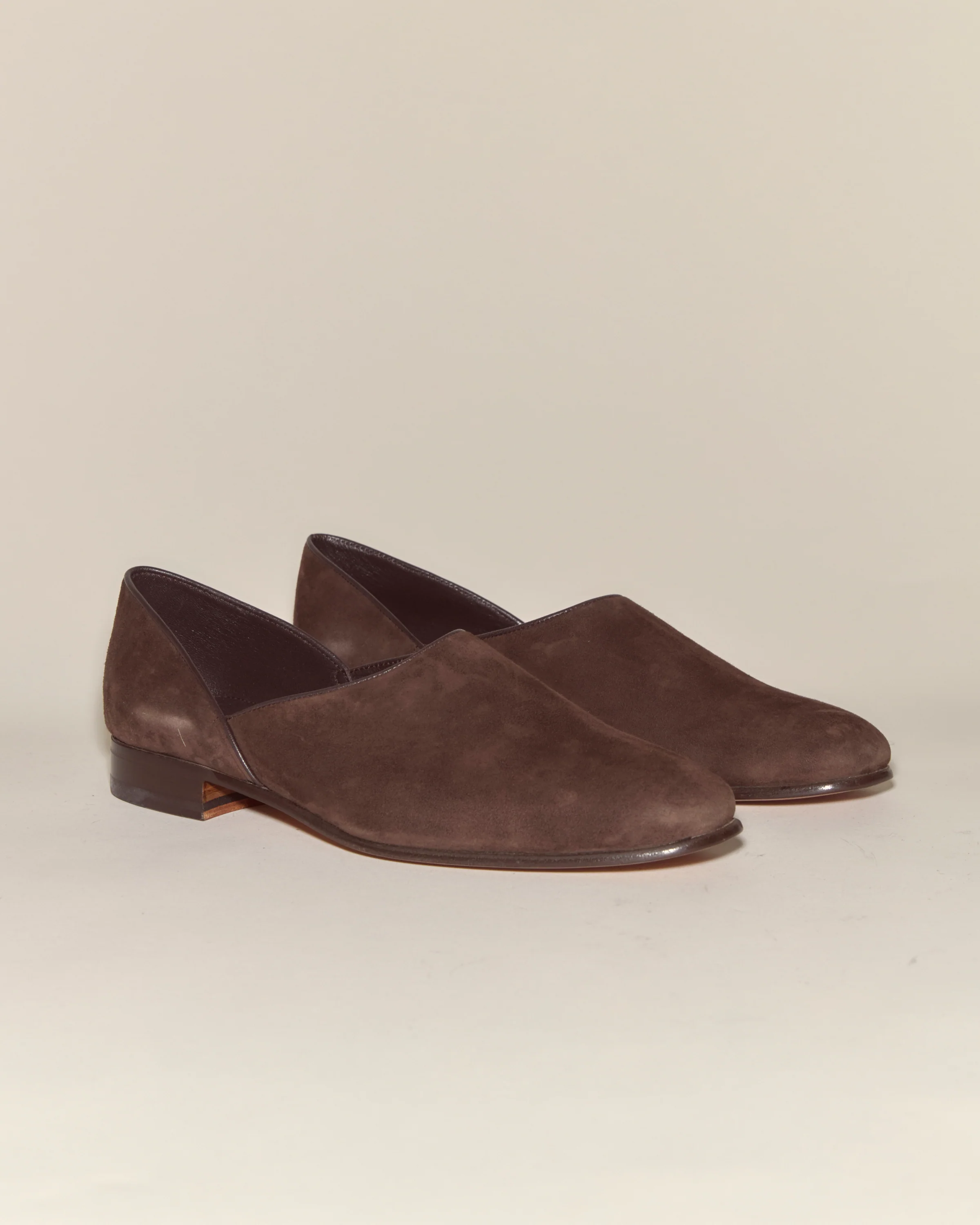 Suede House Shoes - Brown