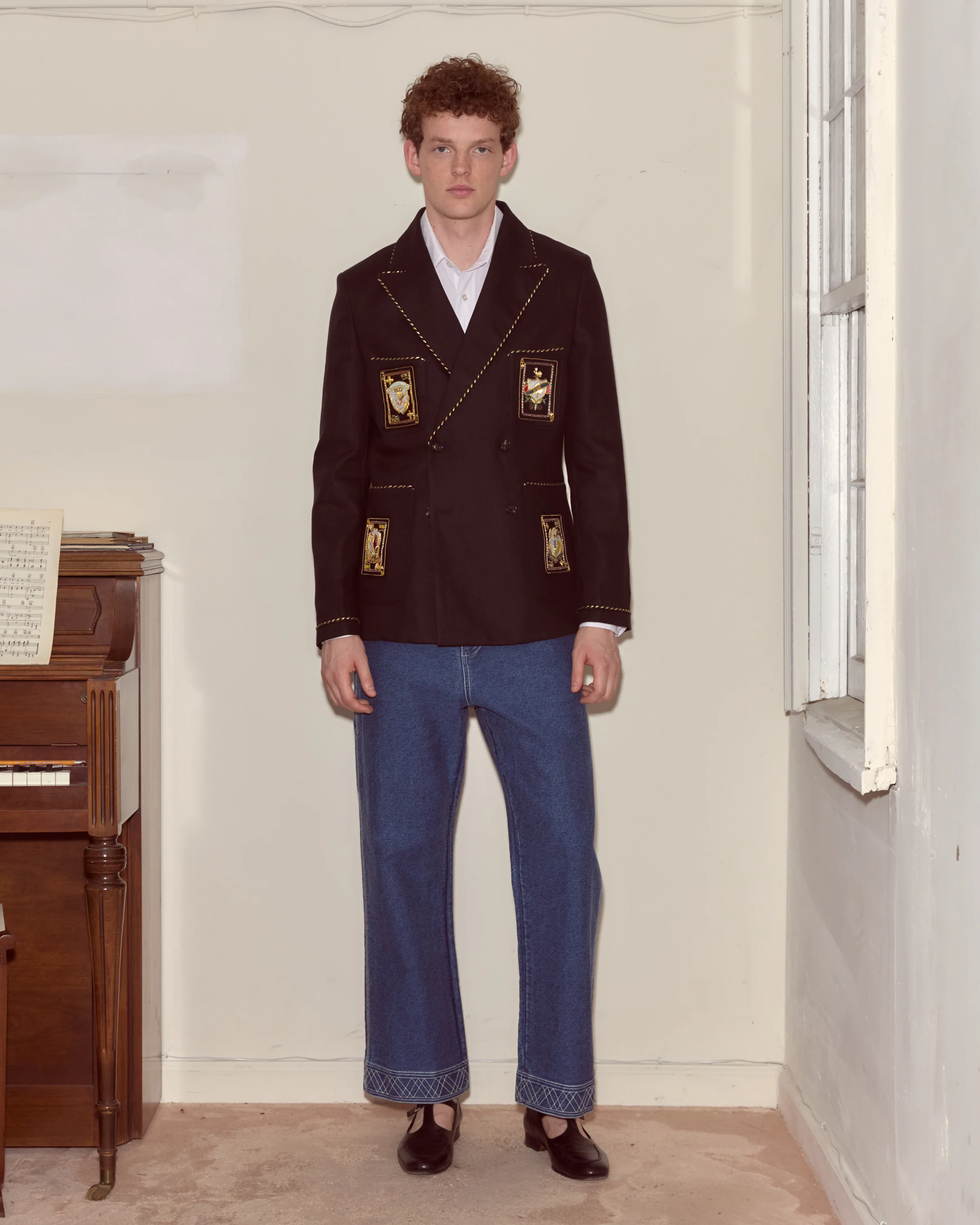 Bullion Card Suit Jacket - Image 3
