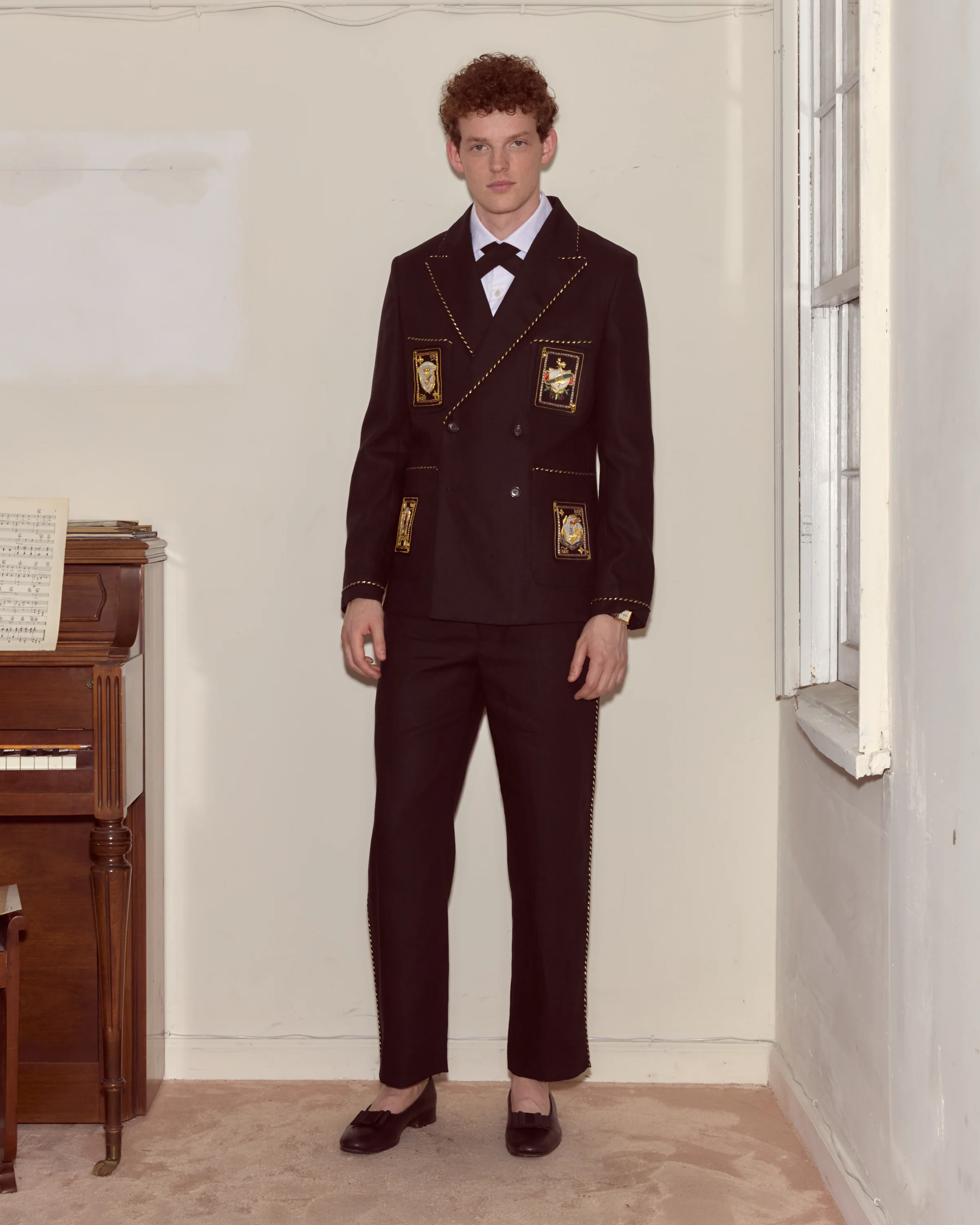 Bullion Card Suit Jacket - Image 5