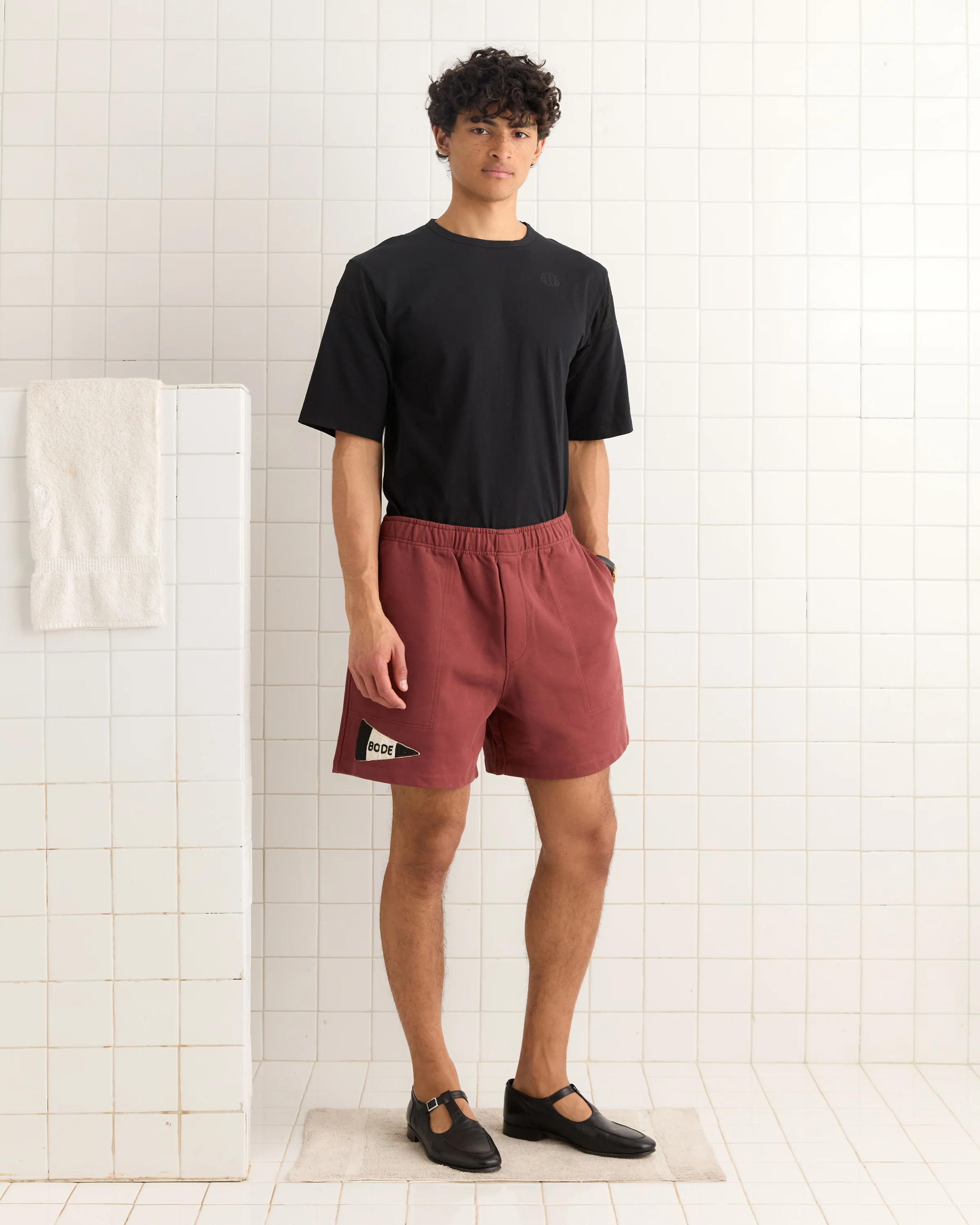Burgundy Pennant Shorts - Image 2