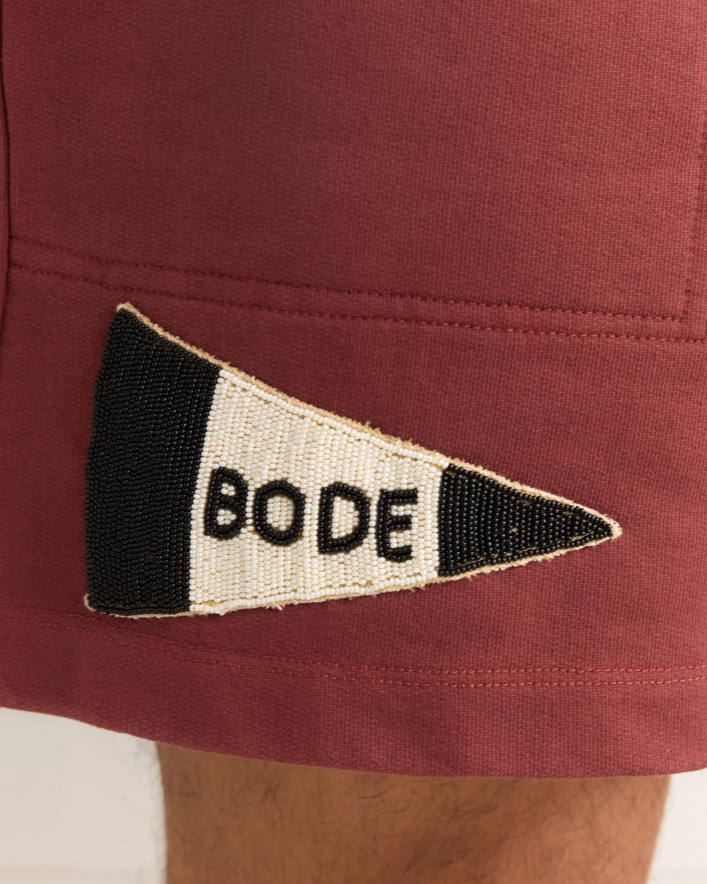 Burgundy Pennant Shorts - Image 3