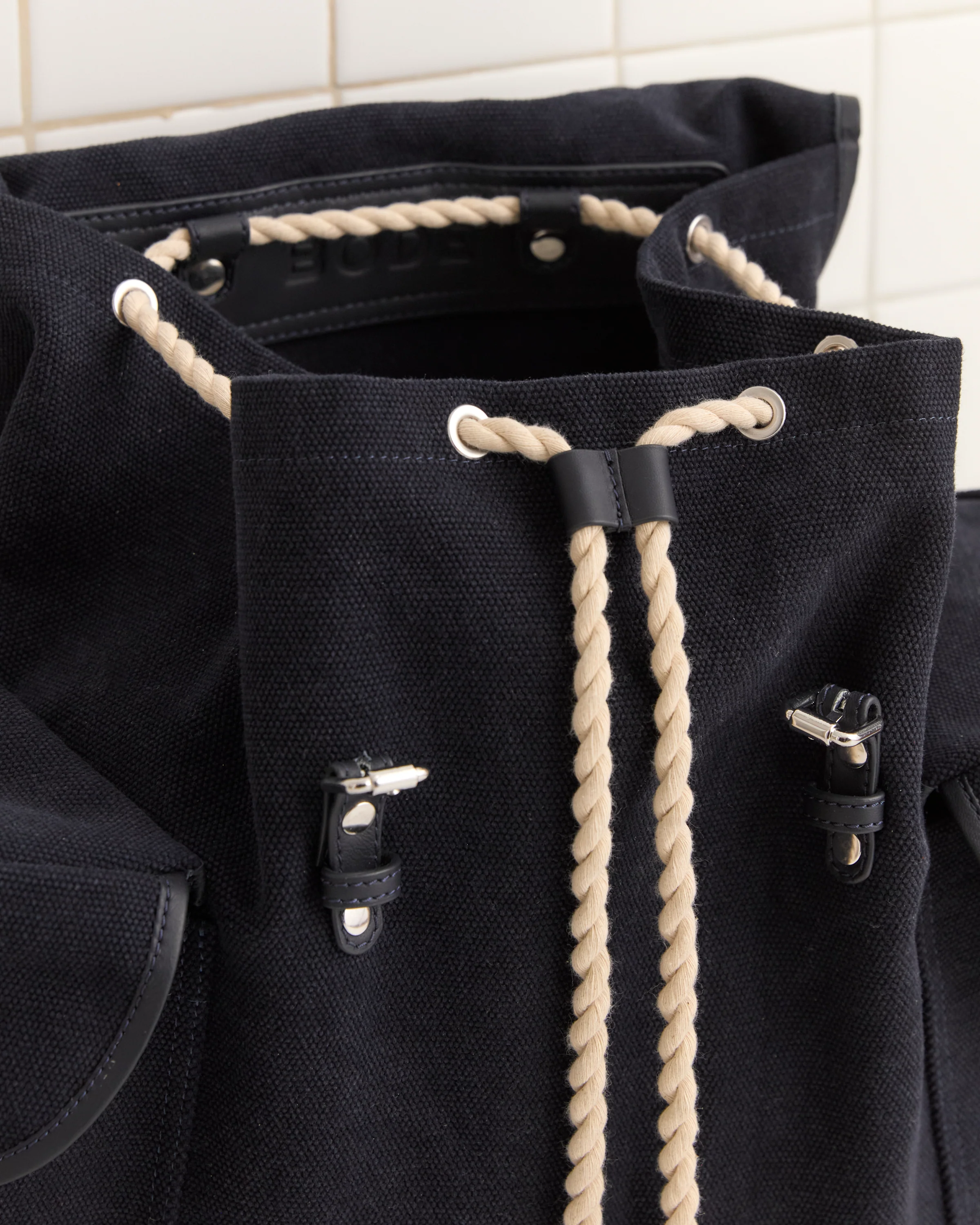 Canvas Rucksack - Black - Image 3