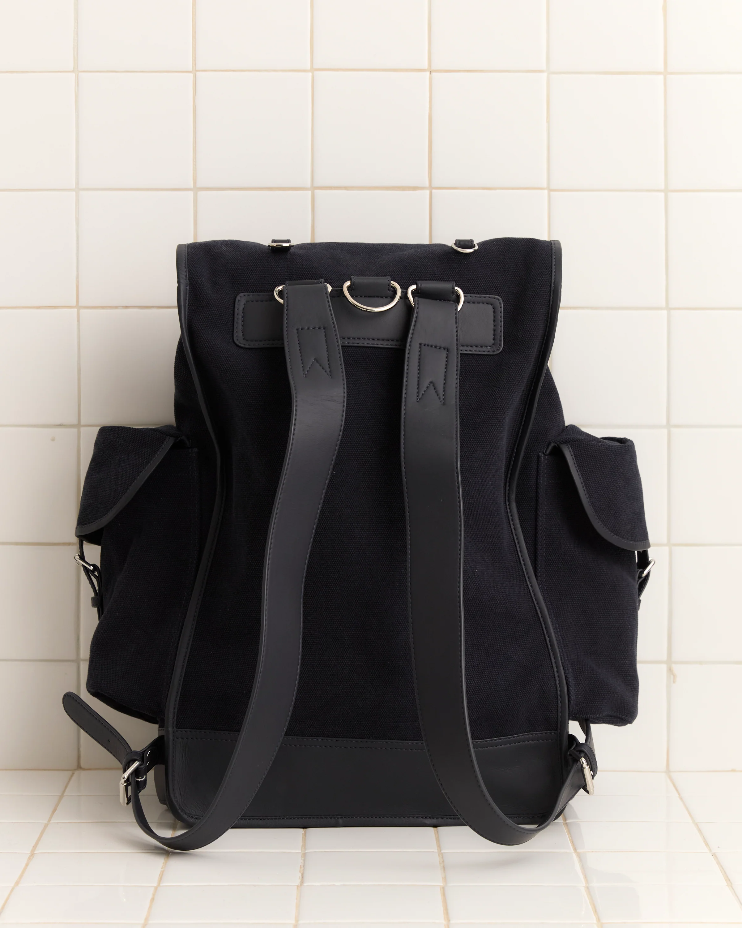 Canvas Rucksack - Black - Image 5