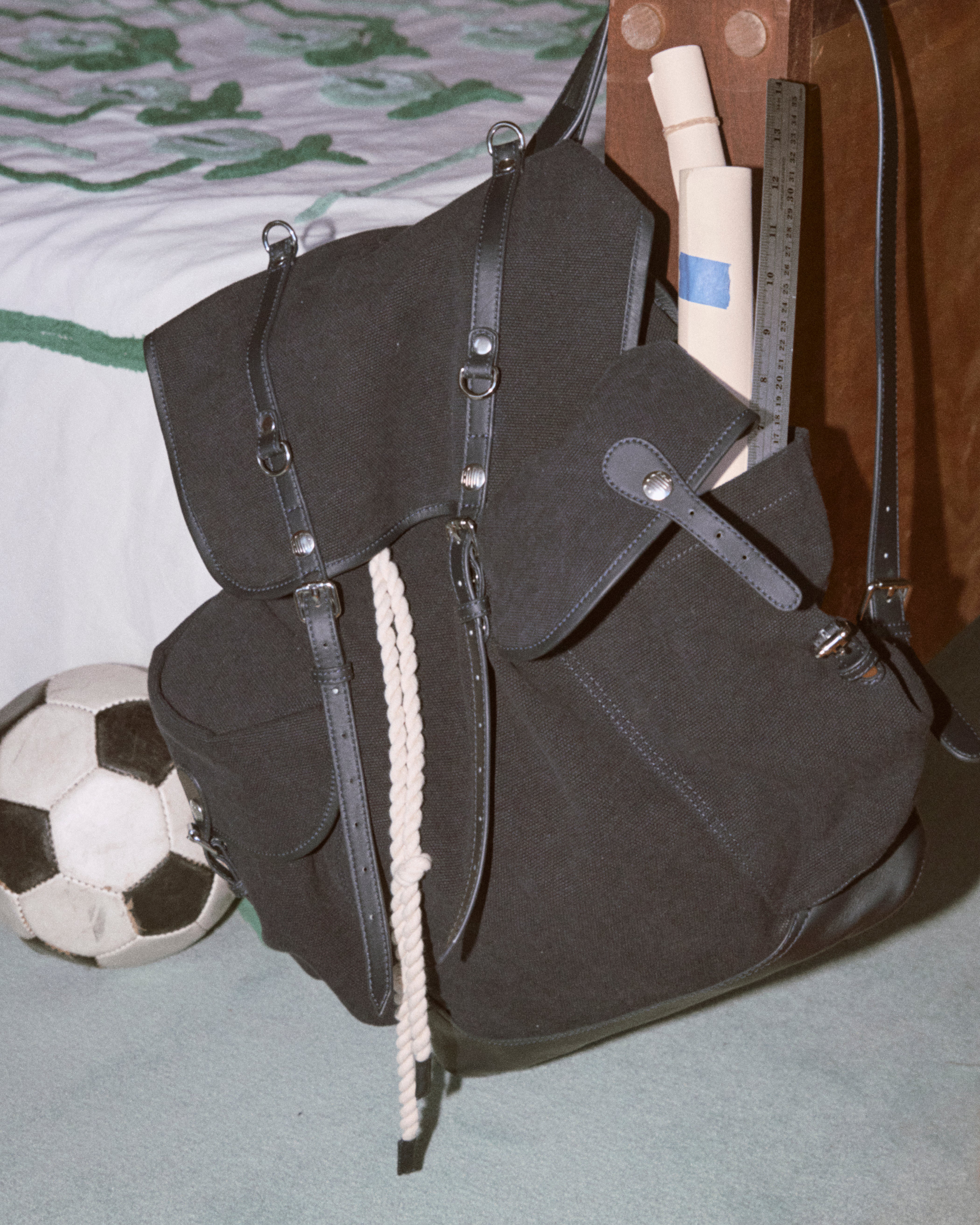 Canvas Rucksack - Black - Image 6