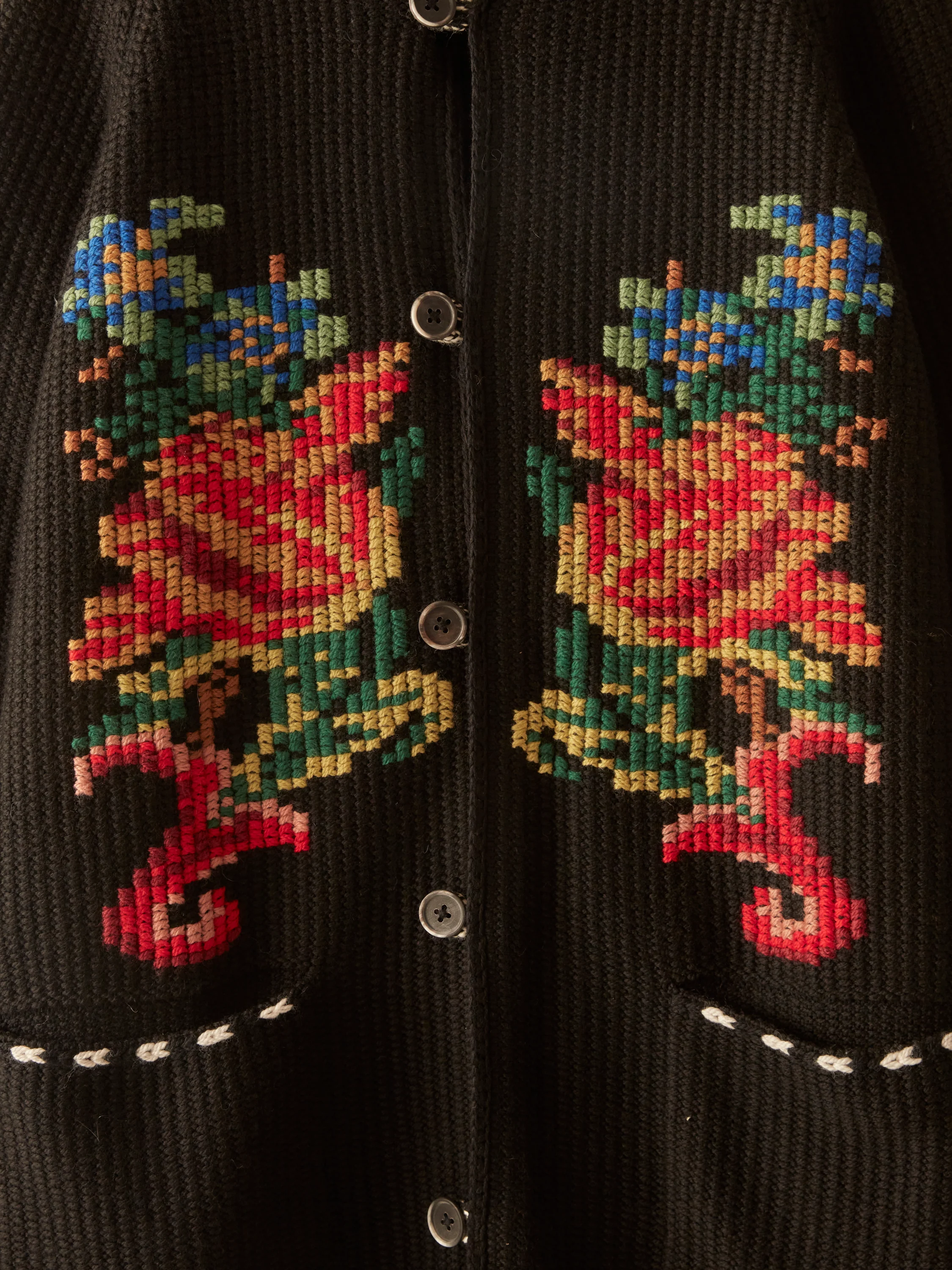 Cape Cod Cross Stitch Cardigan - Image 2