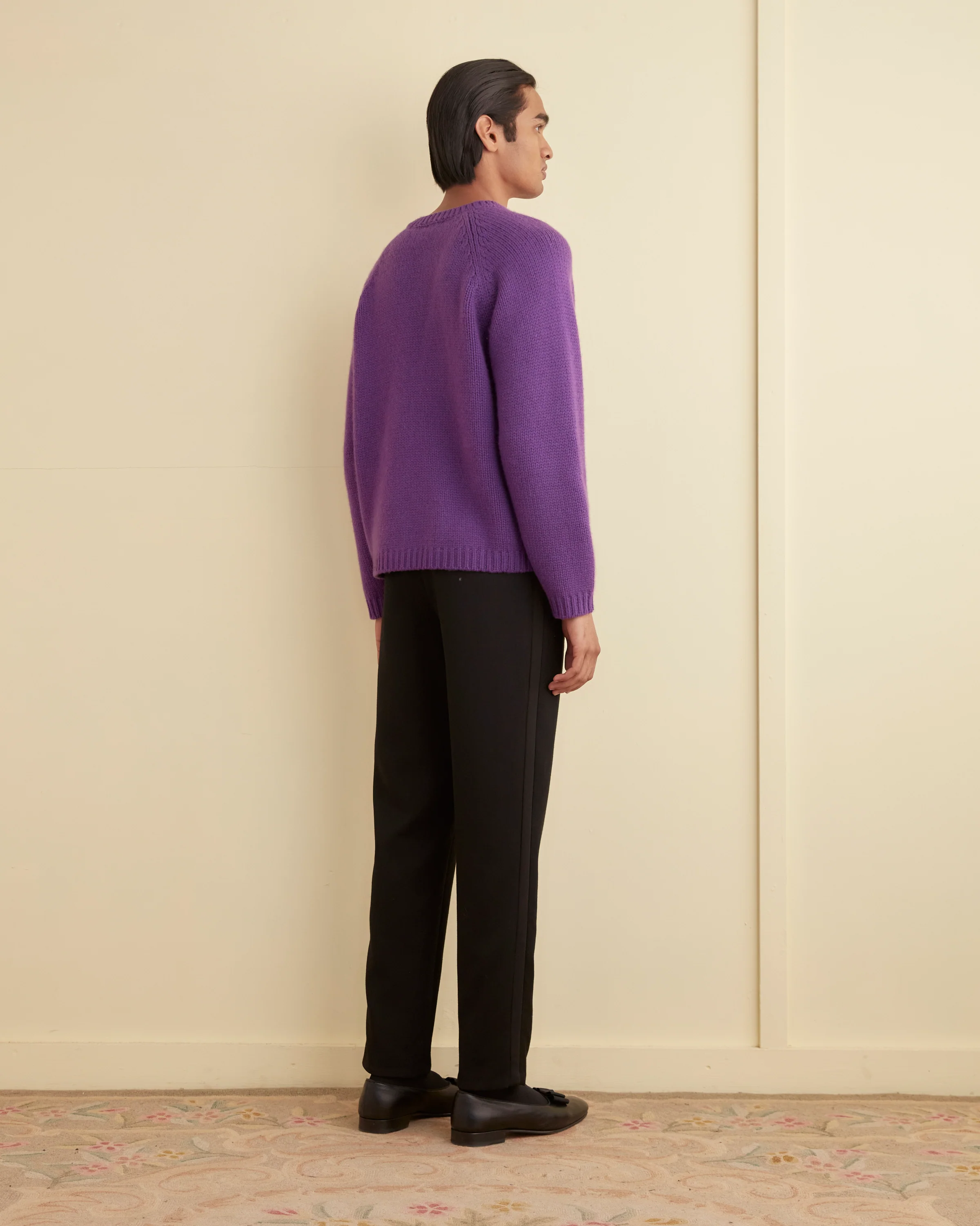 Cashmere Crewneck - Purple - Image 3