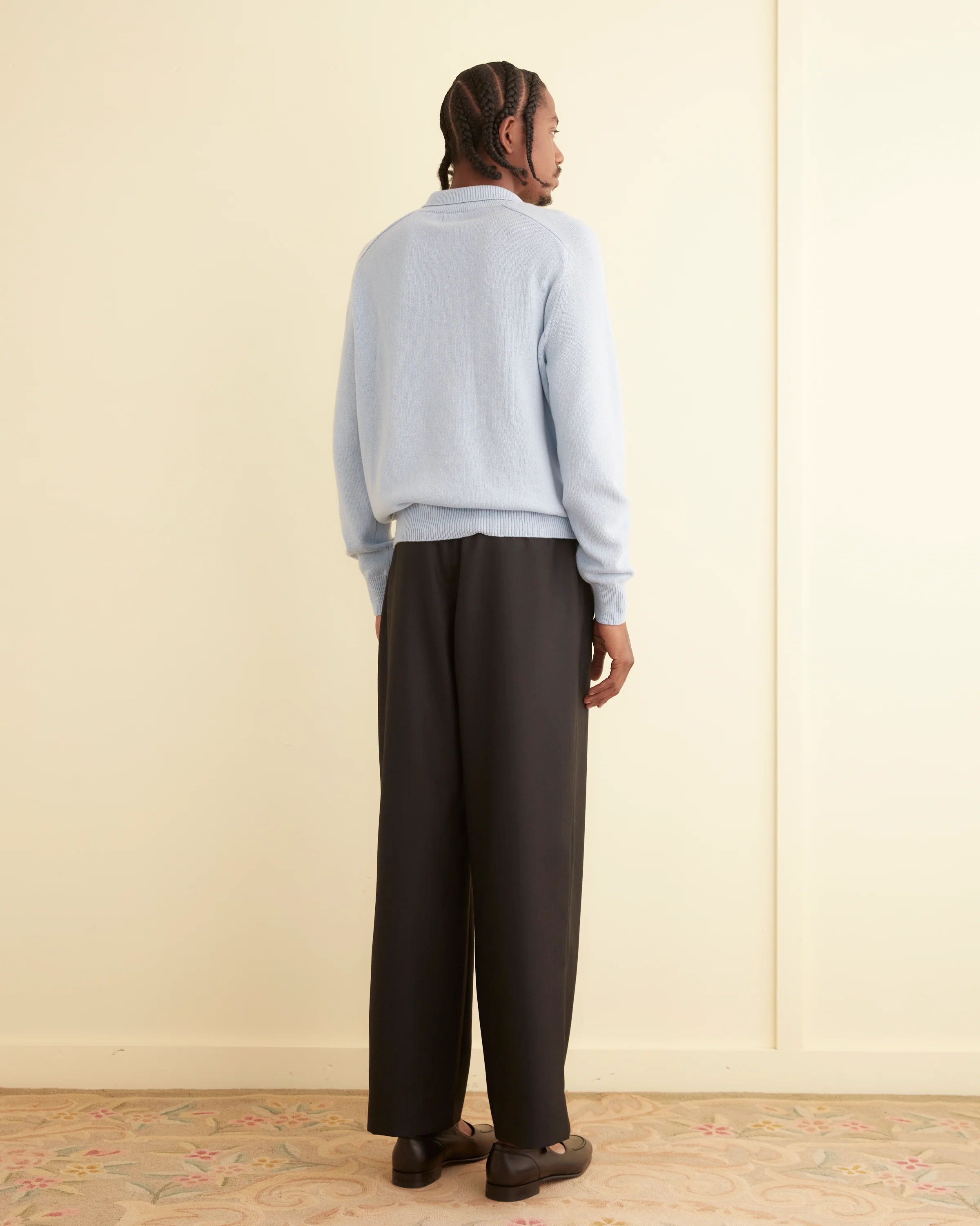 Cashmere Polo - Light Blue - Image 2