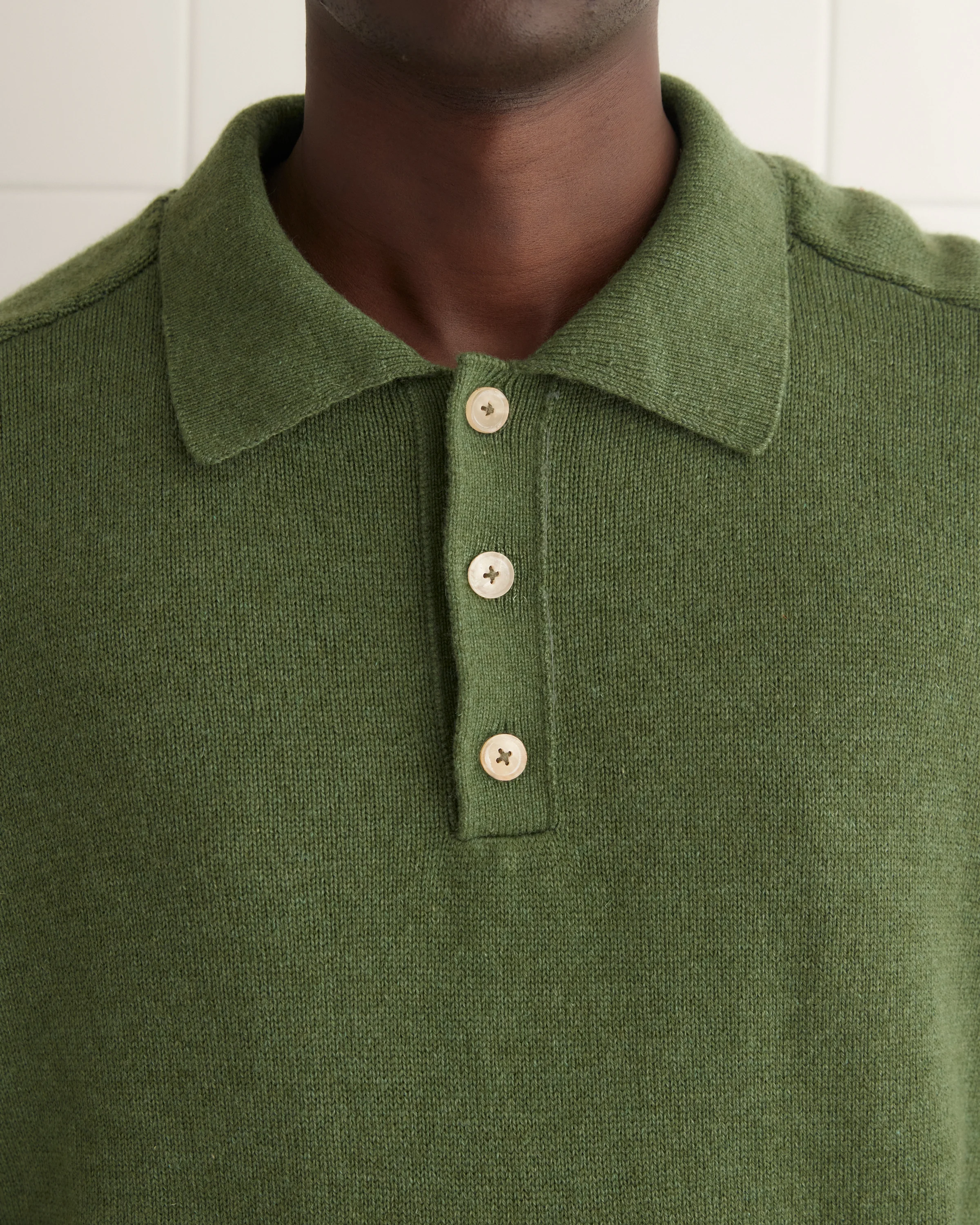 Cashmere Polo - Green - Image 2