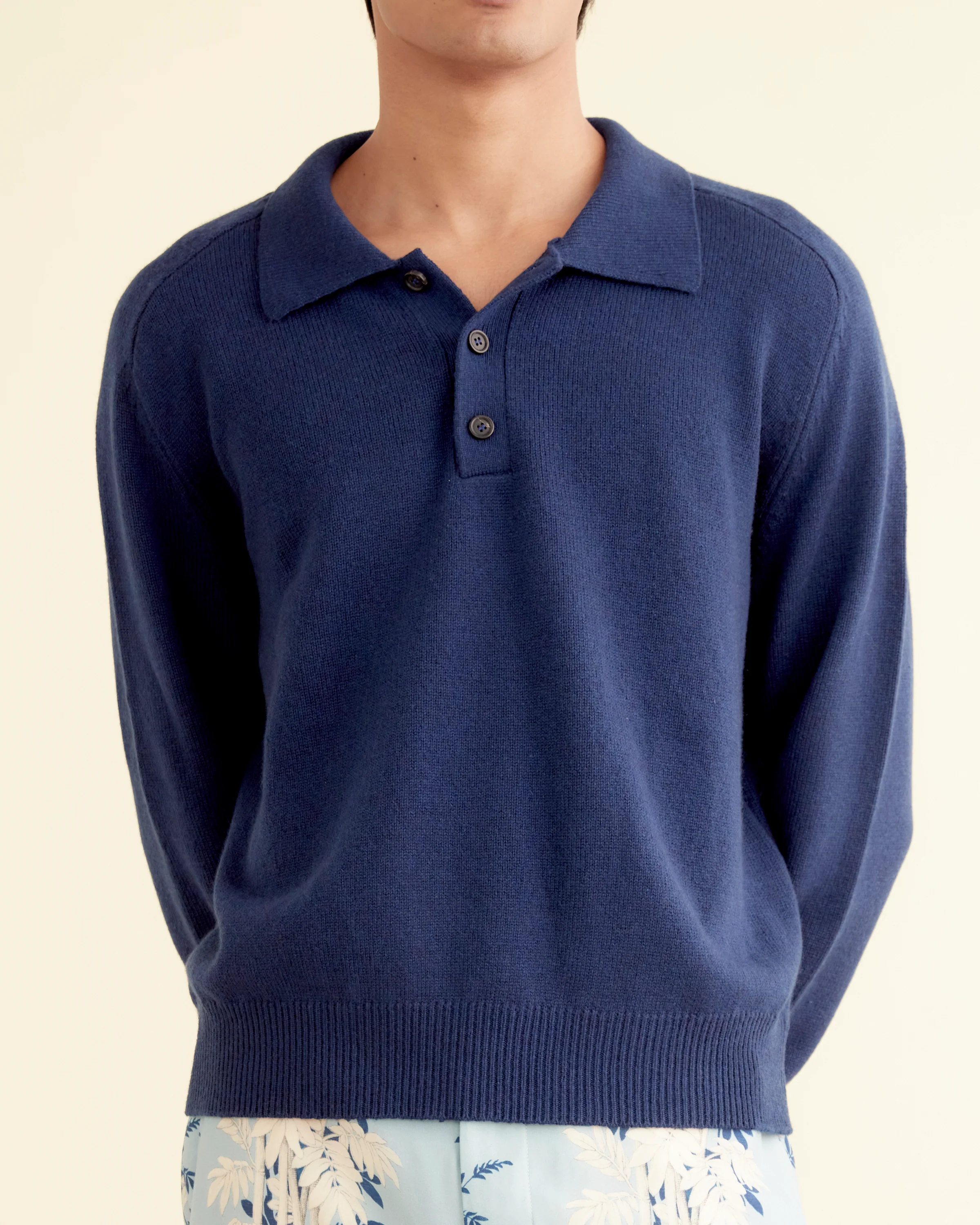 Cashmere Polo - Navy - Image 2
