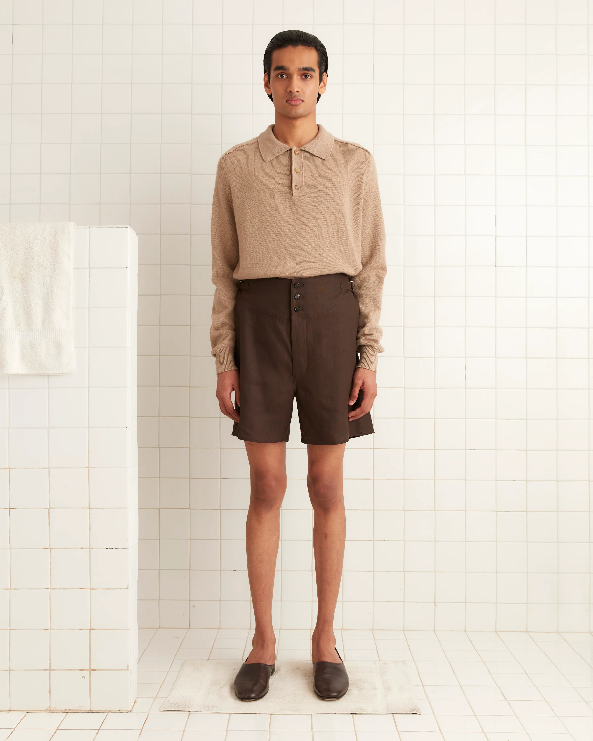 Cashmere Polo - Oatmeal