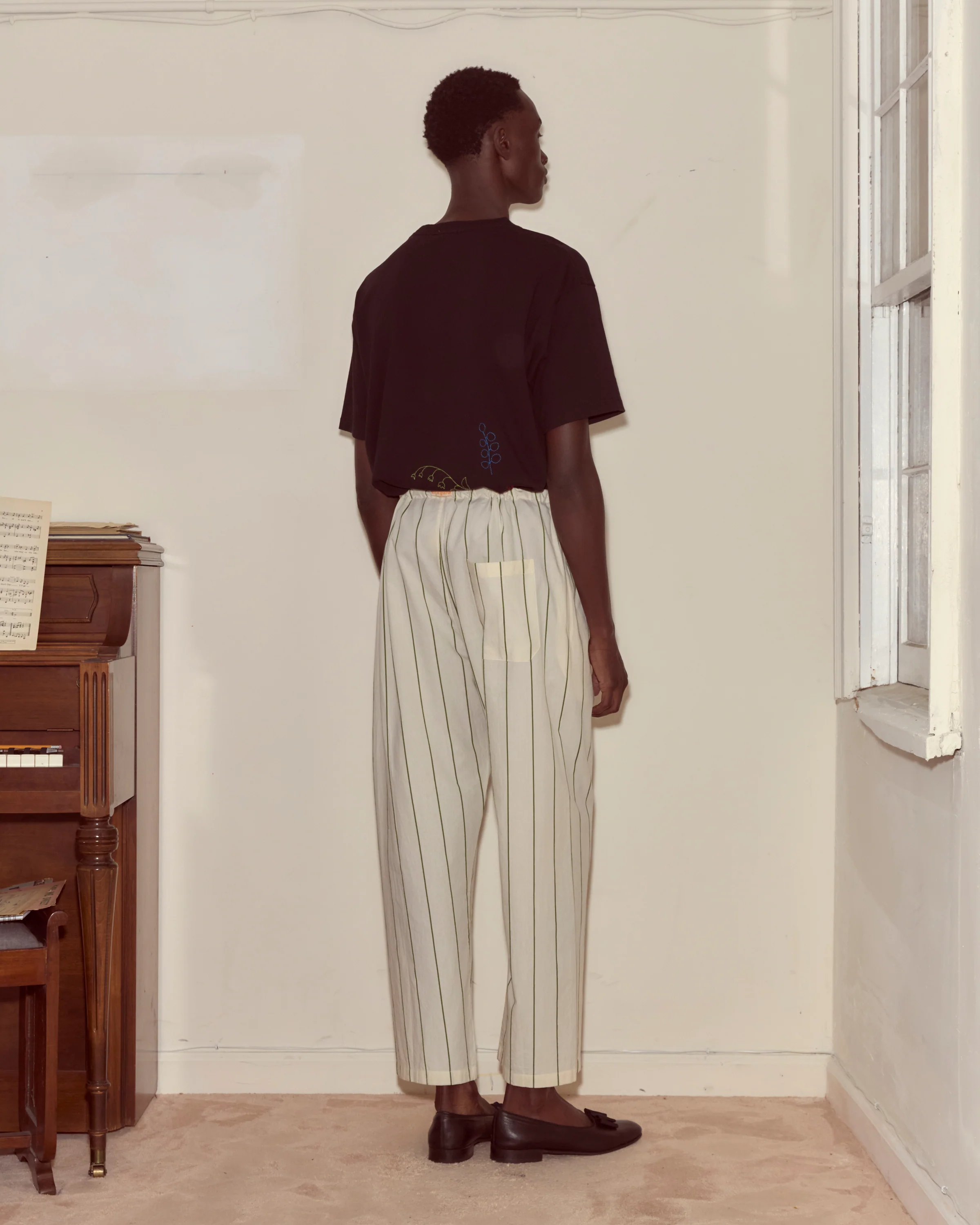Celery Stripe Pajama Pants - Image 3