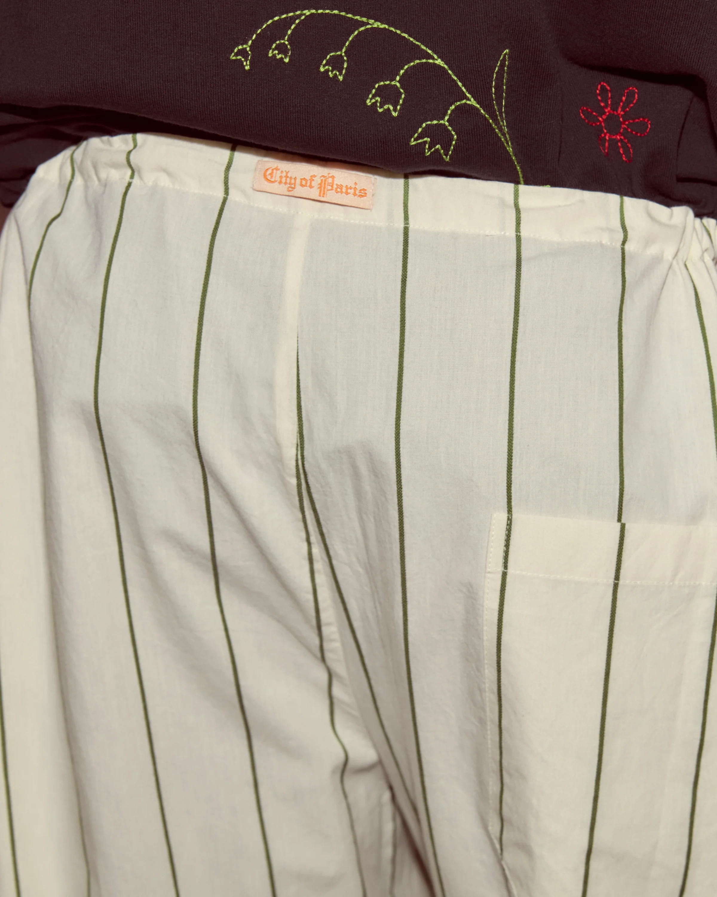Celery Stripe Pajama Pants - Image 4