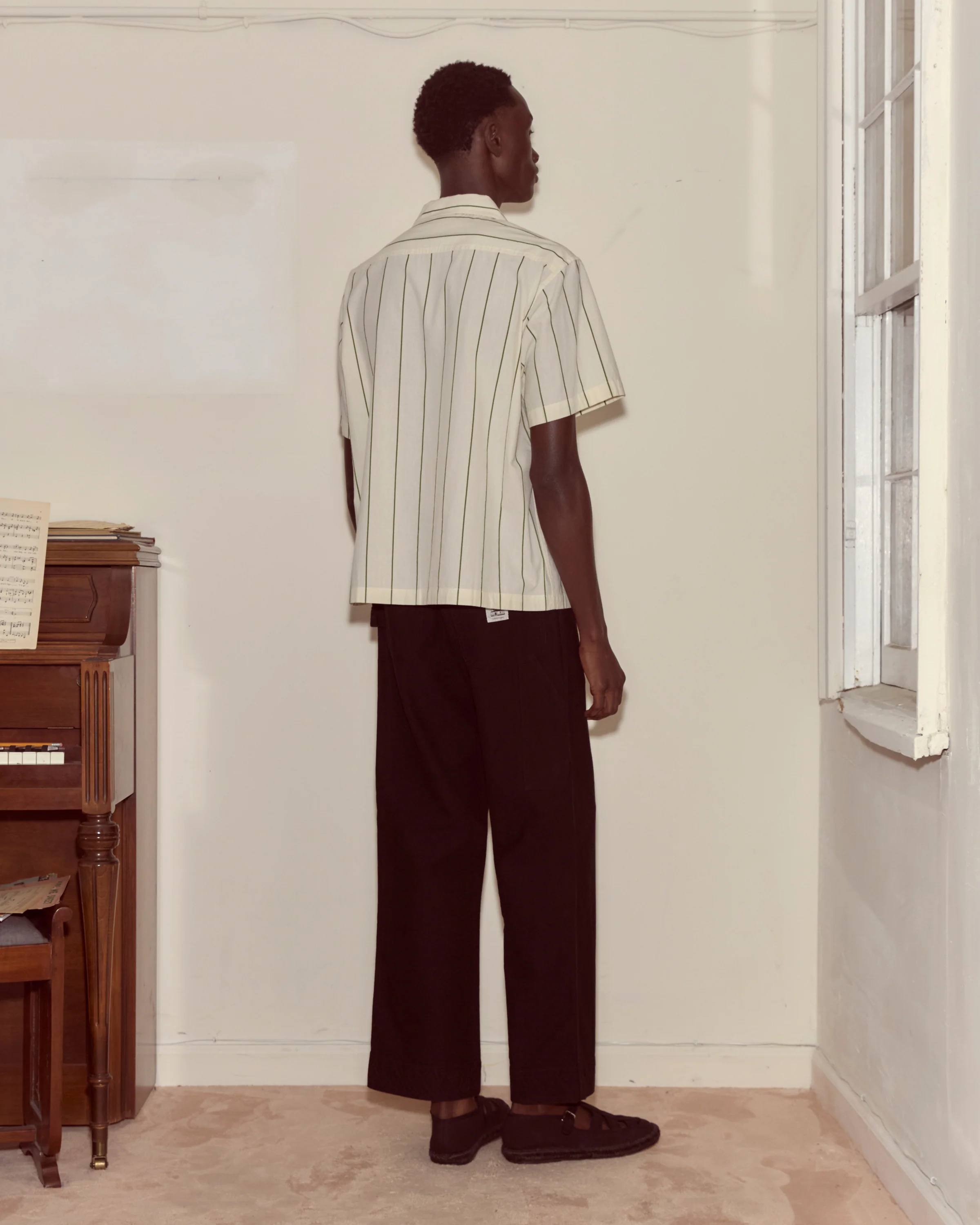 Celery Stripe Short Sleeve Shirt - Image 4