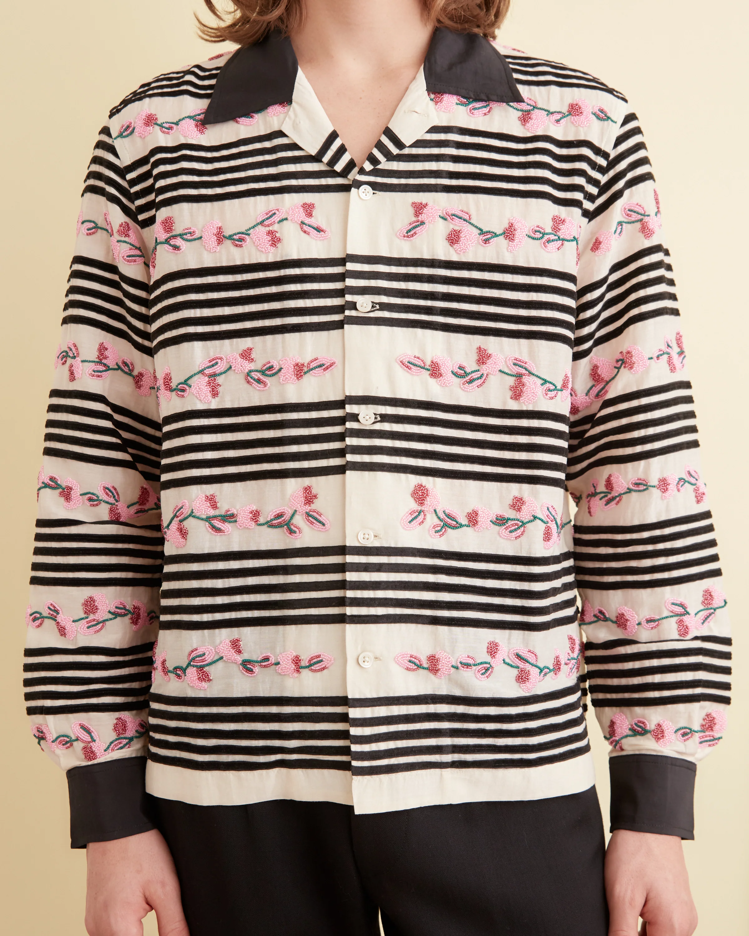 Cherry Blossom Stripe Long Sleeve Shirt - Image 2