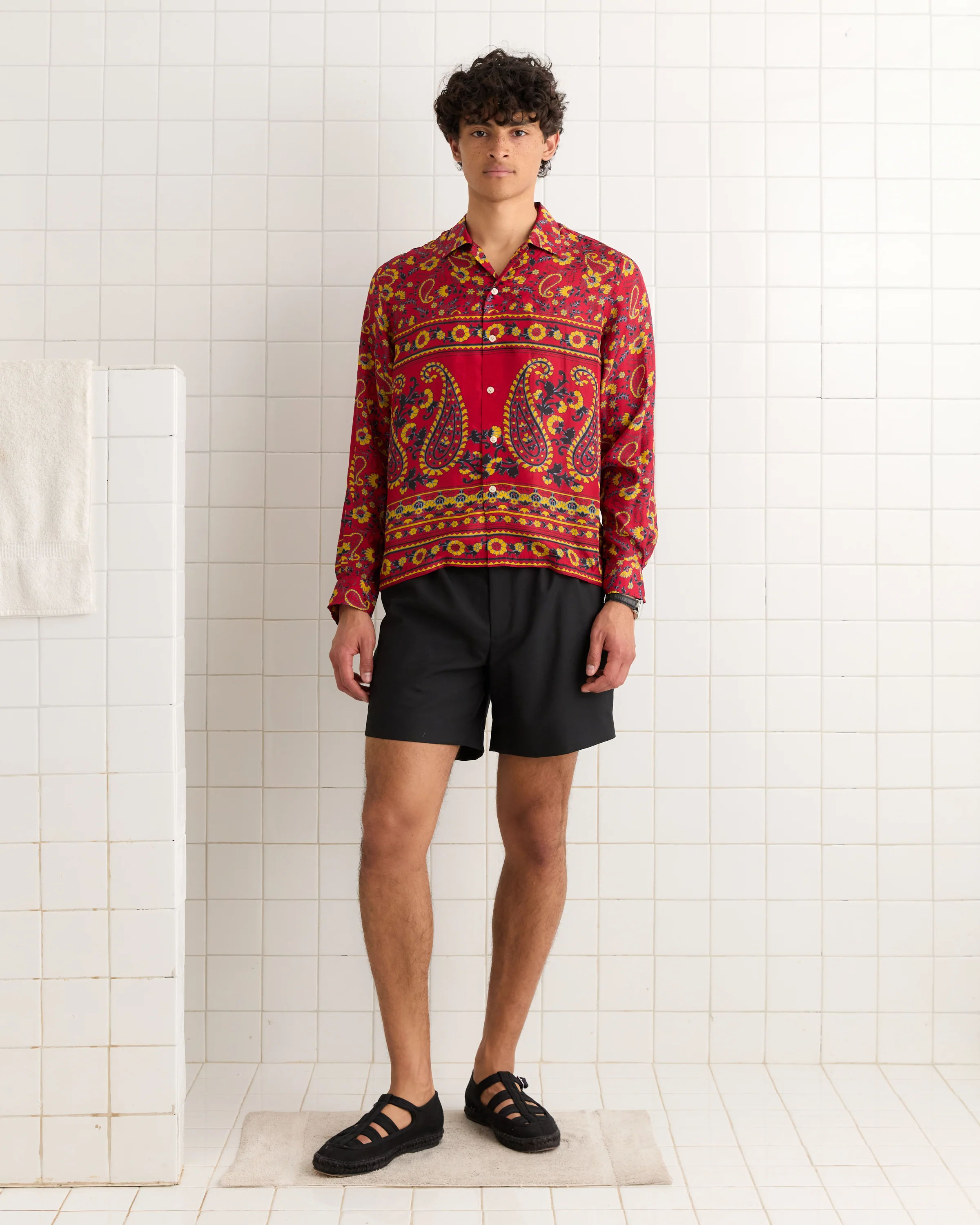 Cherry Paisley Long Sleeve Shirt