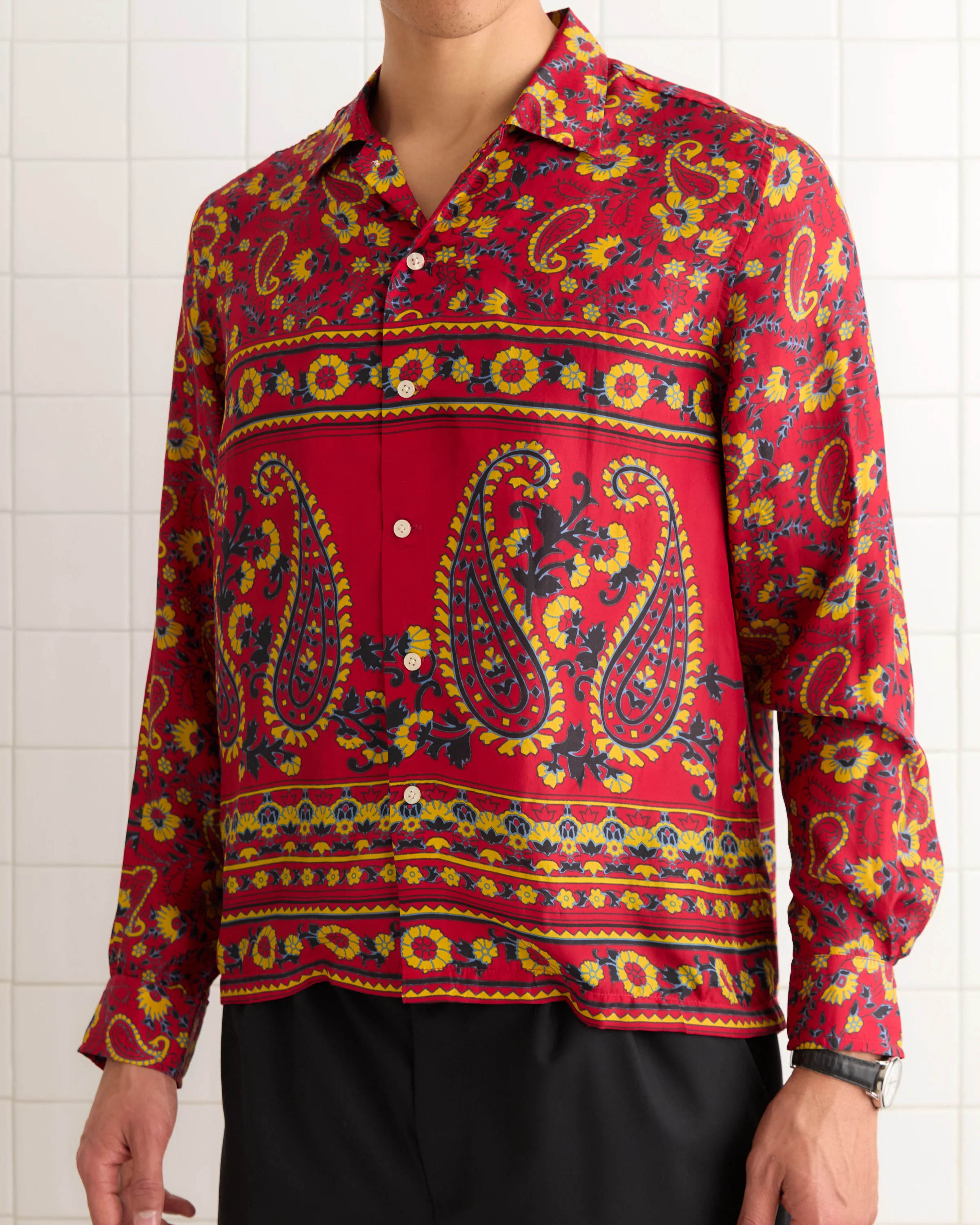 Cherry Paisley Long Sleeve Shirt - Image 2