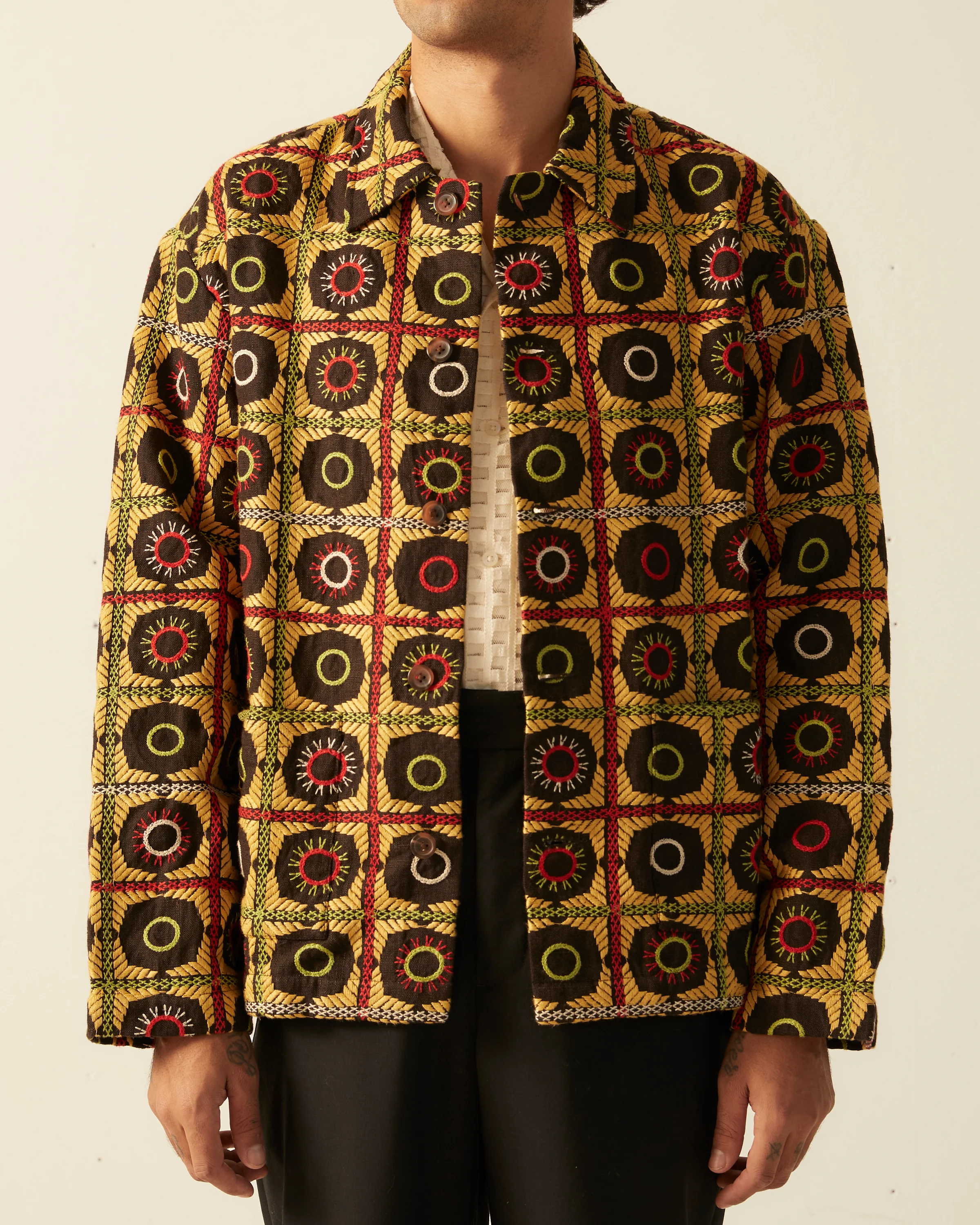 Circle Embroidered Jacket - Image 2