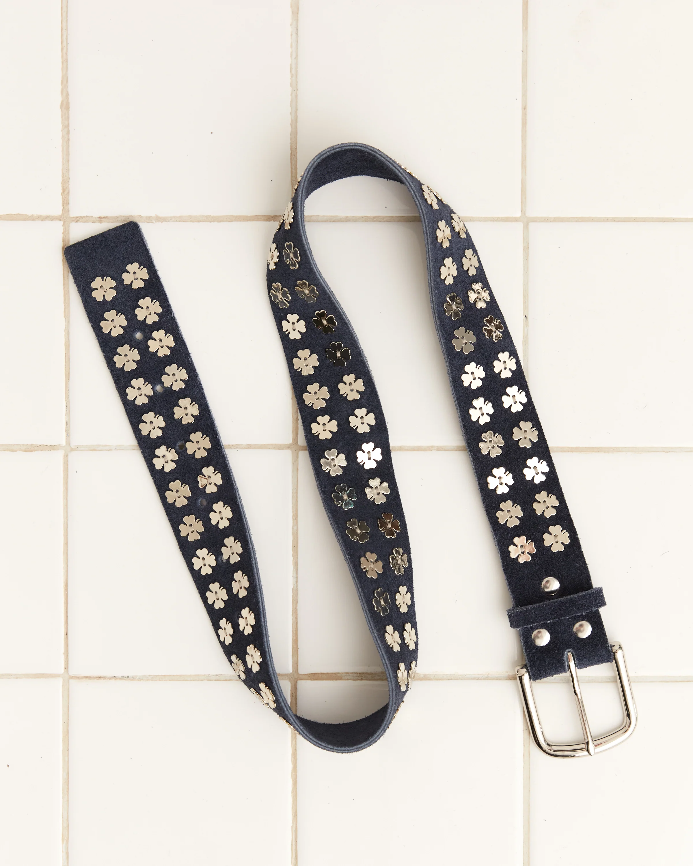 Clover Charm Belt - Dark Navy