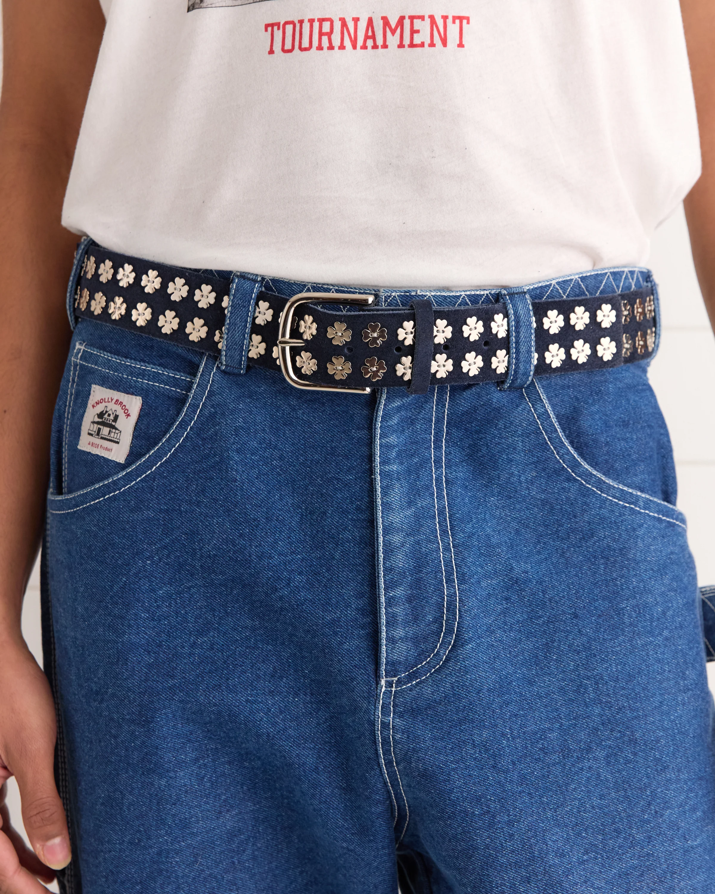 Clover Charm Belt - Dark Navy - Image 2