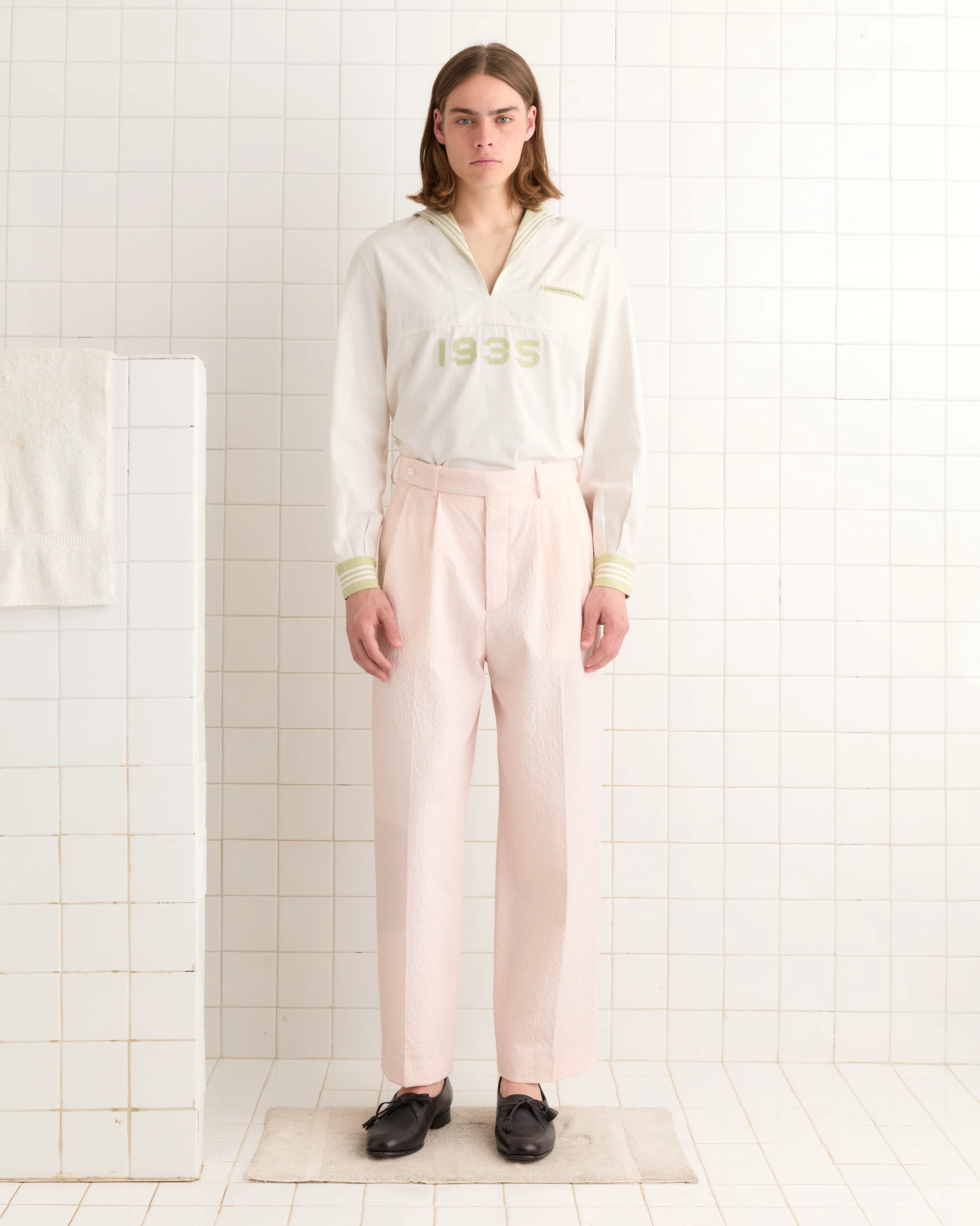 Club Stripe McNab Trousers - Pink/White - Image 2