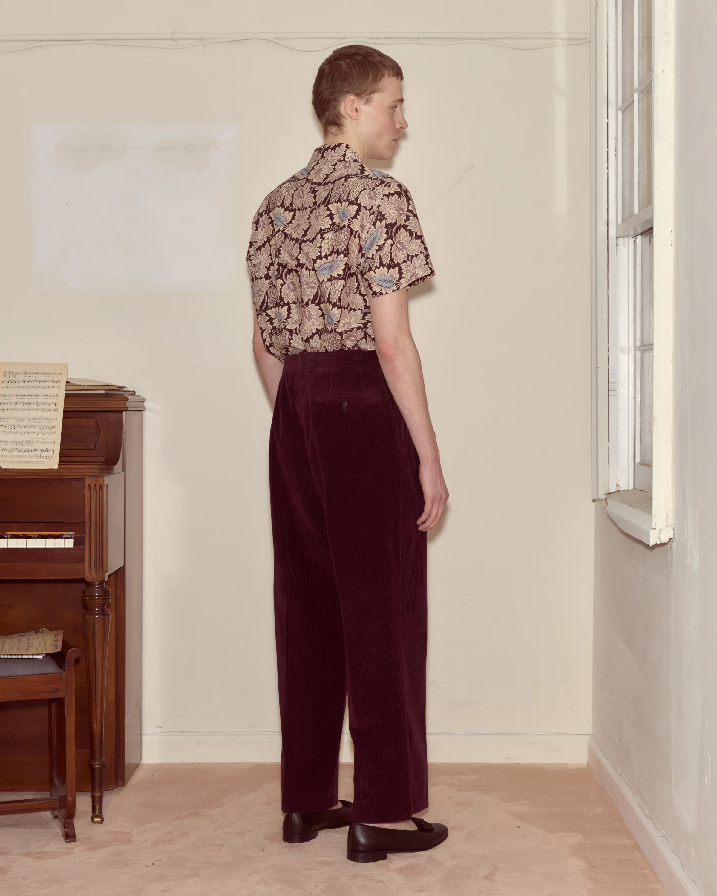 Corduroy McNab Trousers - Dark Purple - Image 3